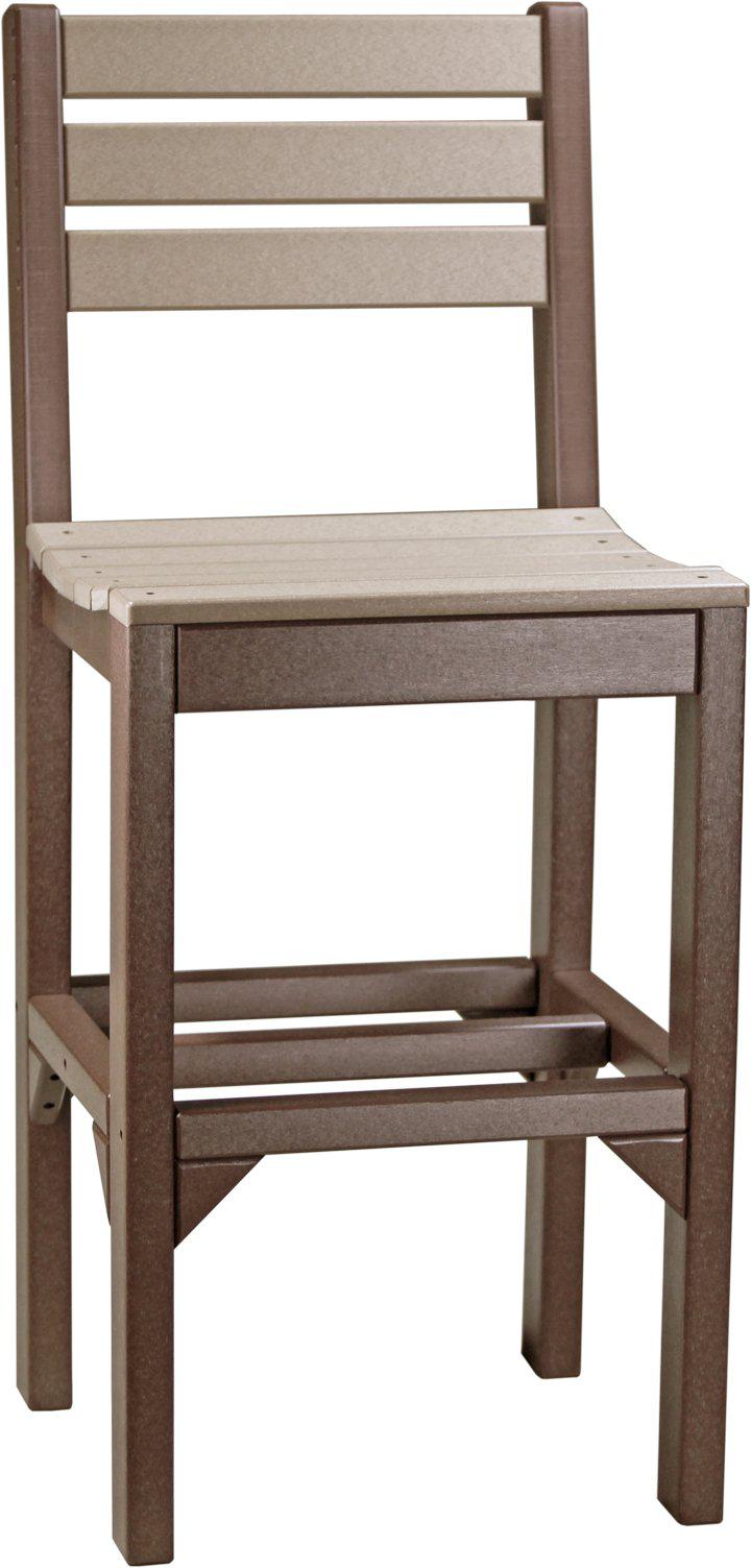 LuxCraft Recycled Plastic Island Side Chair (BAR HEIGHT)  - LEAD TIME TO SHIP 3 TO 4 WEEKS