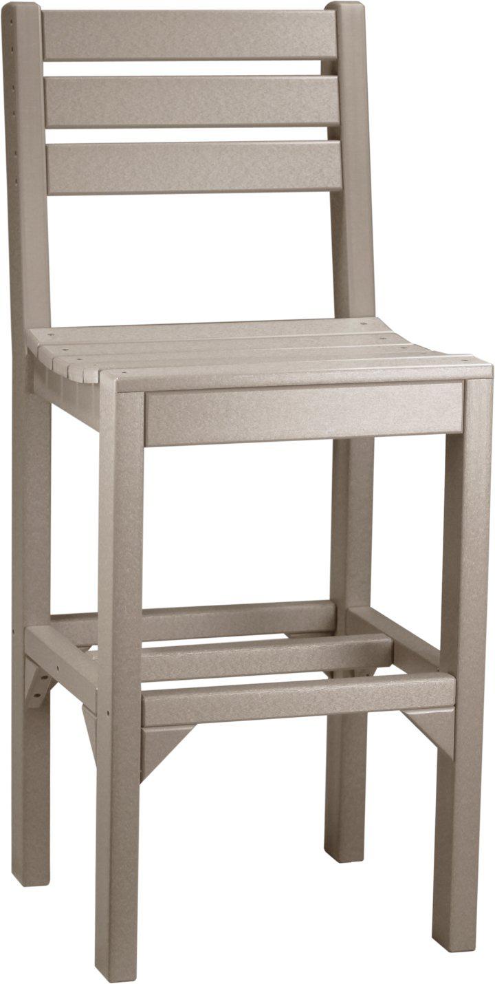 LuxCraft Recycled Plastic Island Side Chair (BAR HEIGHT)  - LEAD TIME TO SHIP 3 TO 4 WEEKS