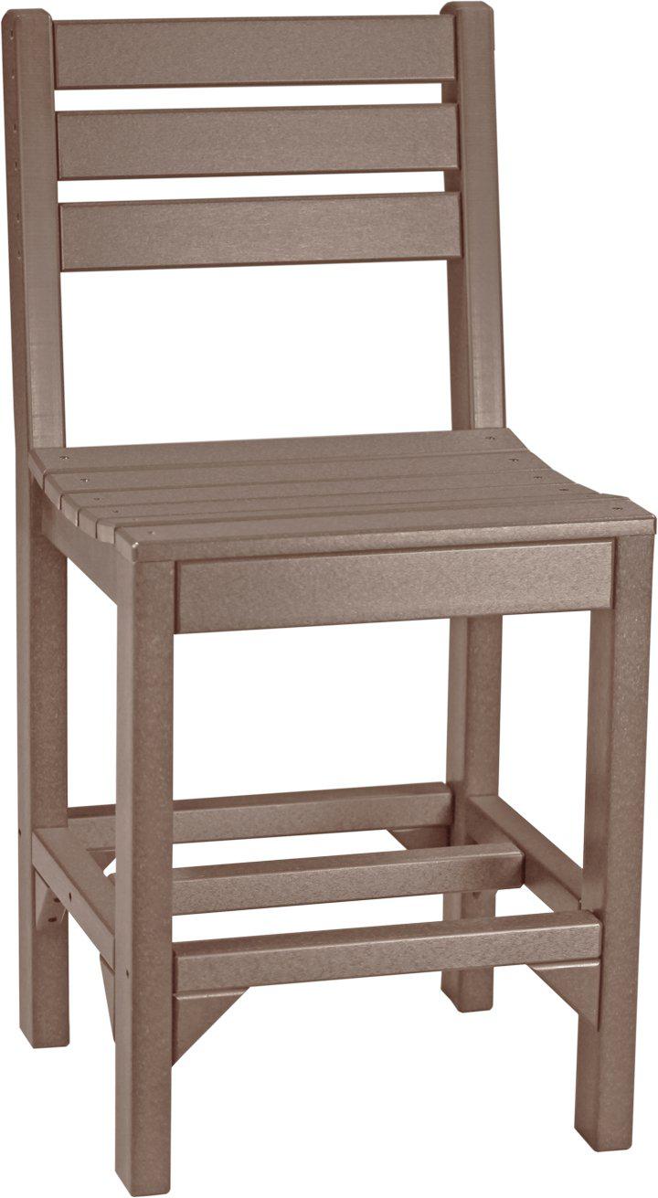 LuxCraft Recycled Plastic Counter Height Island Side Chair - LEAD TIME TO SHIP 3 TO 4 WEEKS