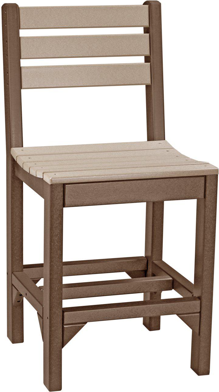 LuxCraft Recycled Plastic Counter Height Island Side Chair - LEAD TIME TO SHIP 3 TO 4 WEEKS