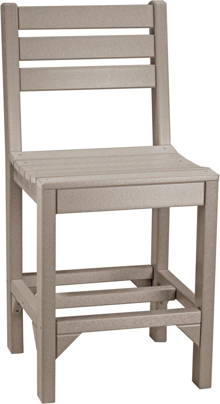 LuxCraft Recycled Plastic Counter Height Island Side Chair - LEAD TIME TO SHIP 3 TO 4 WEEKS