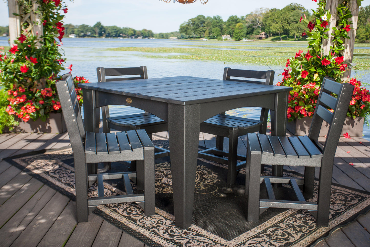 LuxCraft Recycled Plastic 44" Square Island Dining Height Table - LEAD TIME TO SHIP 3 TO 4 WEEKS