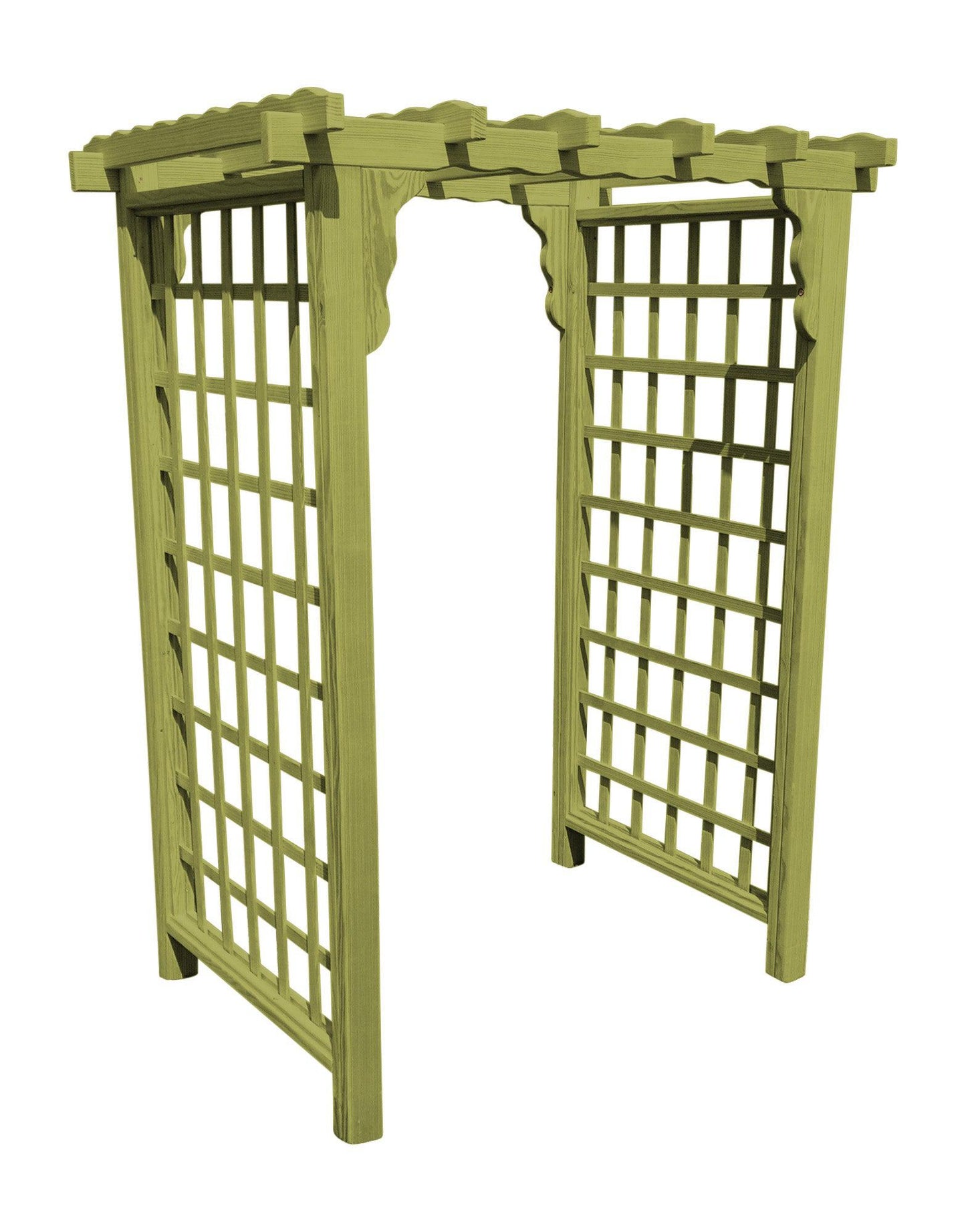 A&L FURNITURE CO. 6' Lexington Pressure Treated Pine Arbor - LEAD TIME TO SHIP 10 BUSINESS DAYS