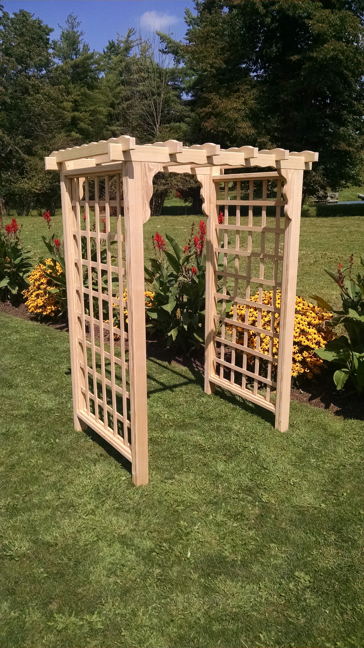 Backyard Crafts 5' Lexington Pressure Treated Pine Arbor - LEAD TIME TO SHIP 10 BUSINESS DAYS