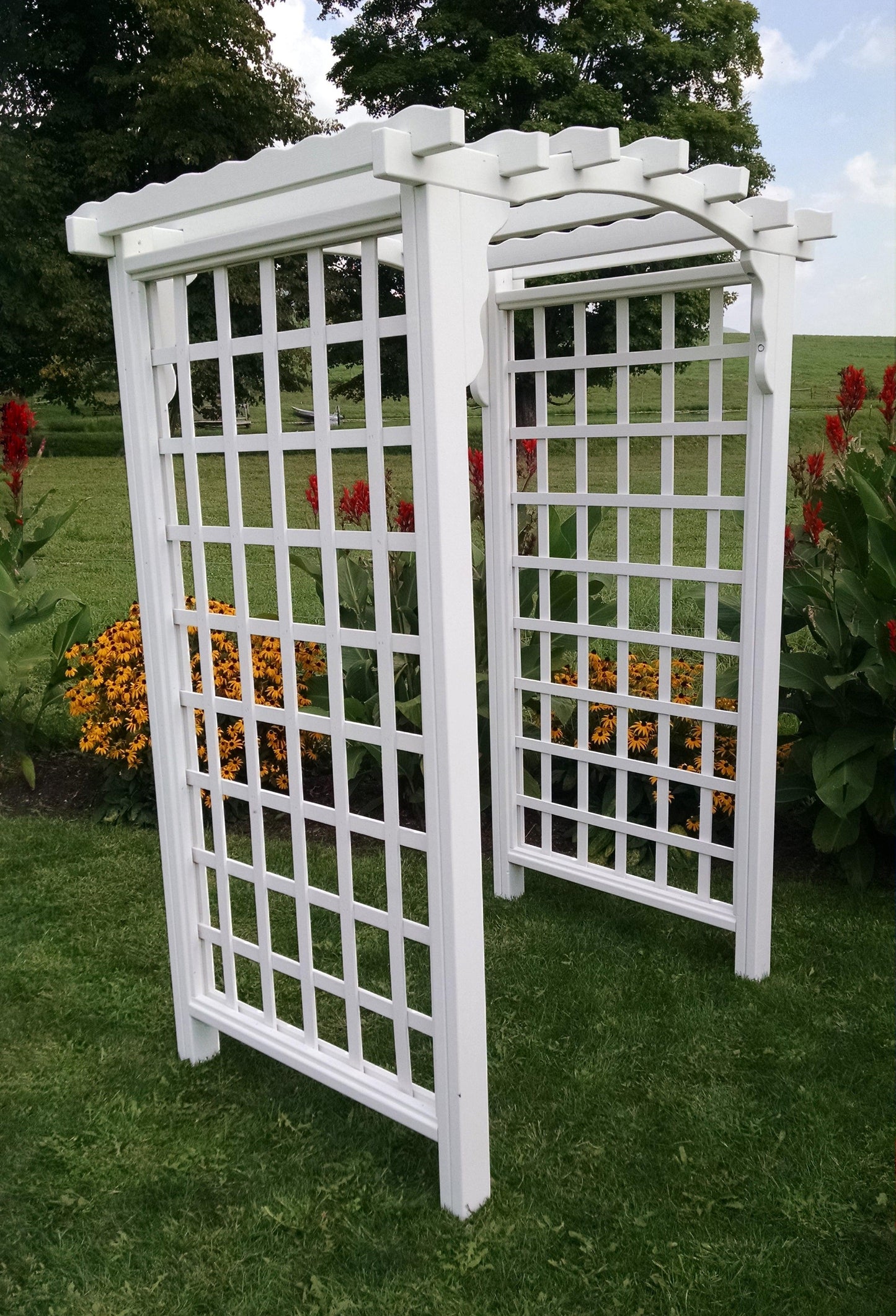 A&L FURNITURE CO. 5' Cambridge Pressure Treated Pine Arbor - LEAD TIME TO SHIP 10 BUSINESS DAYS