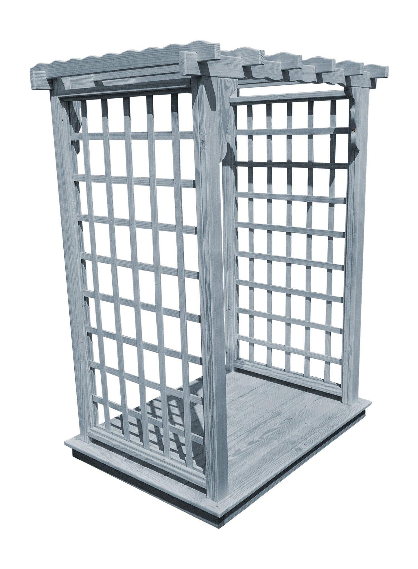 A&L FURNITURE CO. 6' Lexington Pressure Treated Pine Arbor & Deck - LEAD TIME TO SHIP 10 BUSINESS DAYS