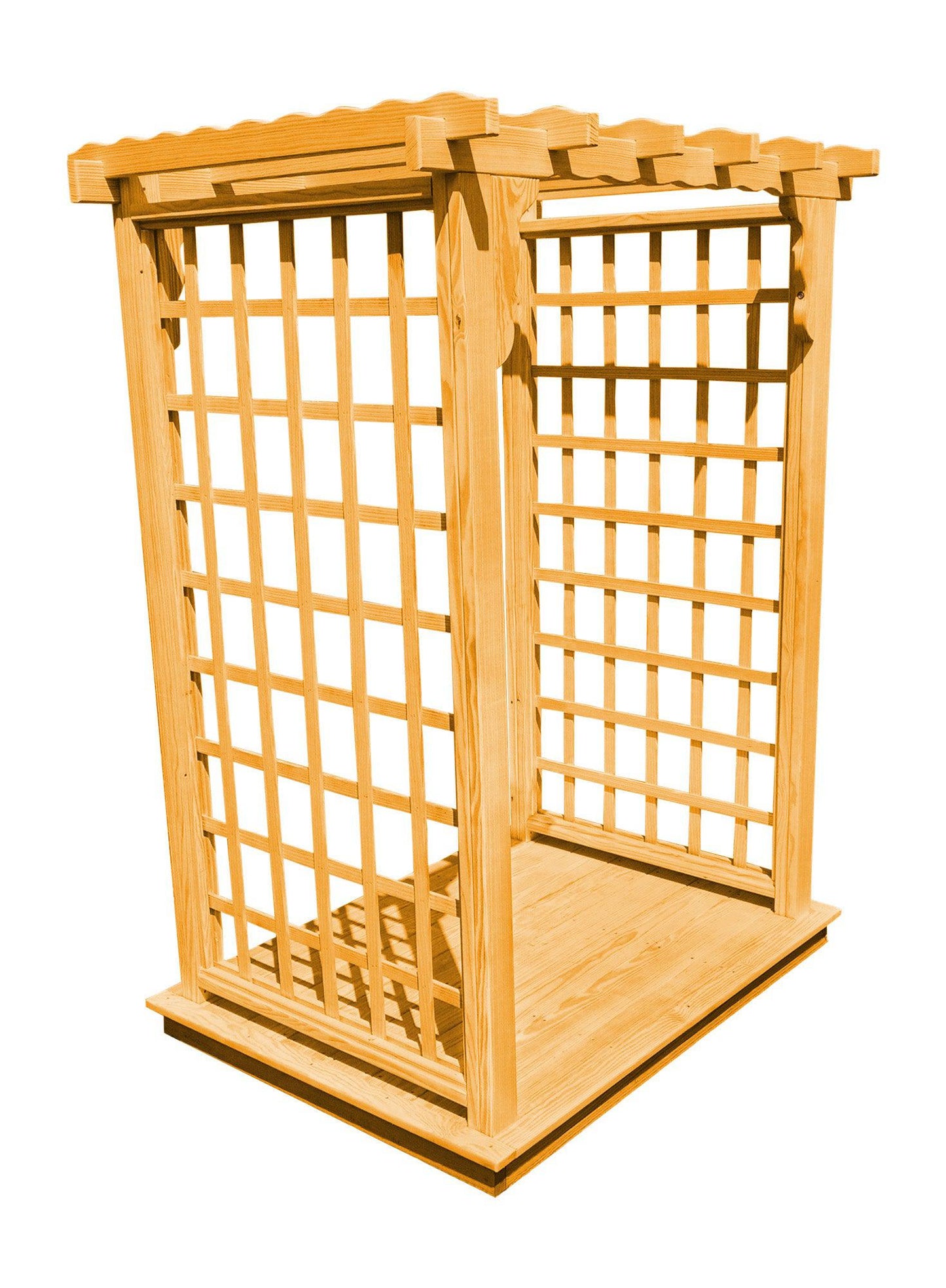 A&L FURNITURE CO. 6' Lexington Pressure Treated Pine Arbor & Deck - LEAD TIME TO SHIP 10 BUSINESS DAYS