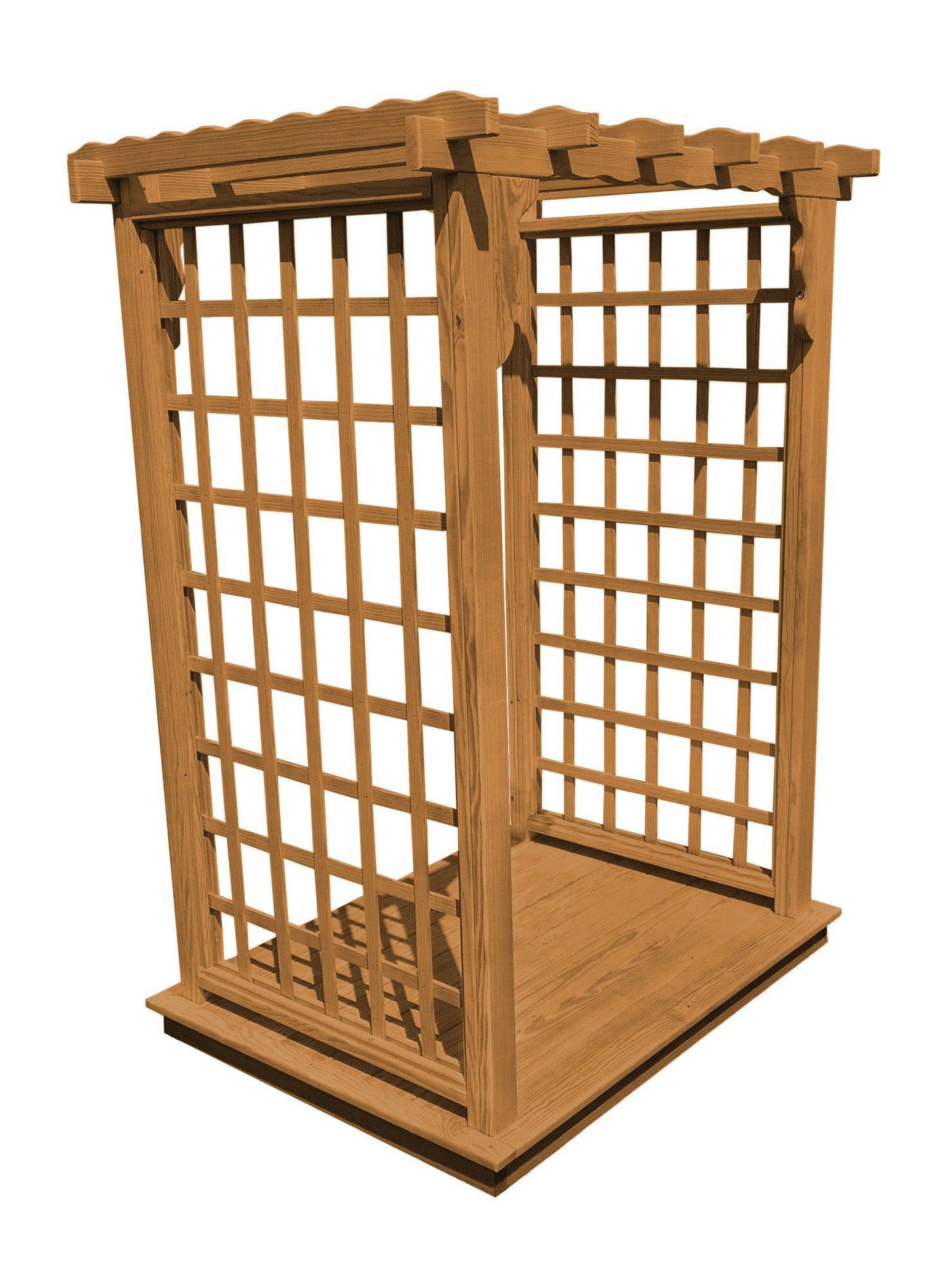 A&L FURNITURE CO. 6' Lexington Pressure Treated Pine Arbor & Deck - LEAD TIME TO SHIP 10 BUSINESS DAYS