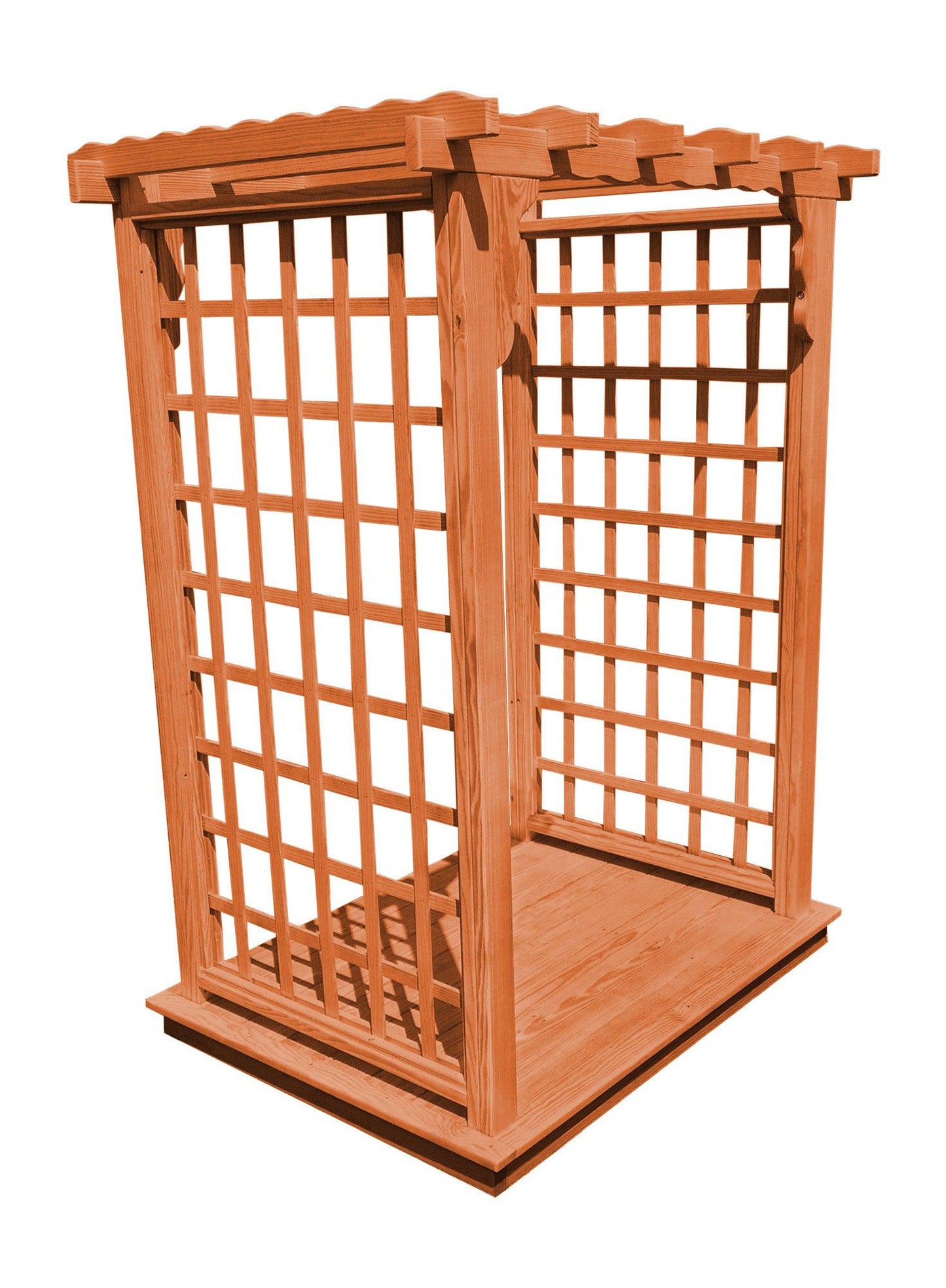 A&L FURNITURE CO. 6' Lexington Pressure Treated Pine Arbor & Deck - LEAD TIME TO SHIP 10 BUSINESS DAYS