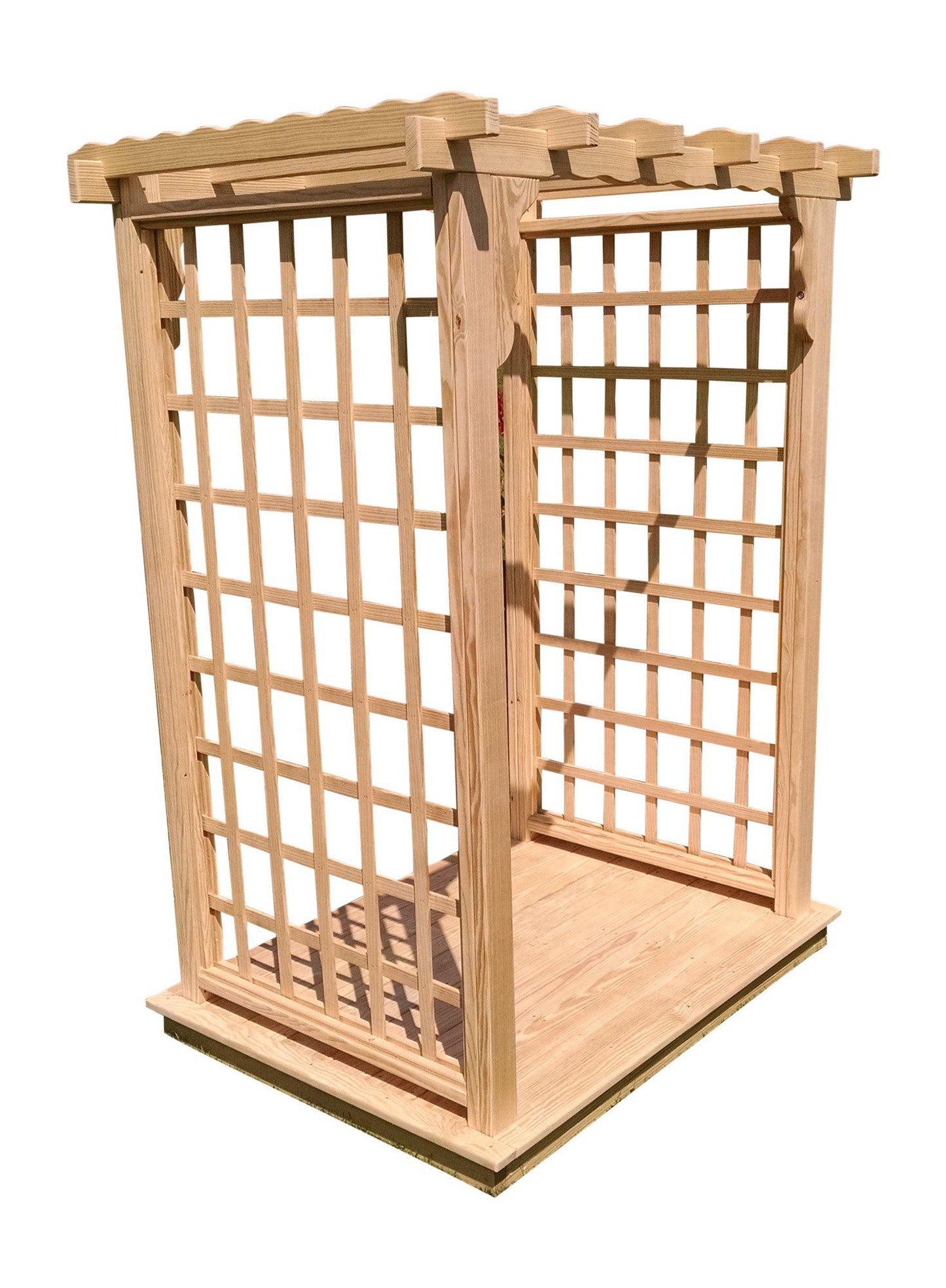 A&L FURNITURE CO. 6' Lexington Pressure Treated Pine Arbor & Deck - LEAD TIME TO SHIP 10 BUSINESS DAYS