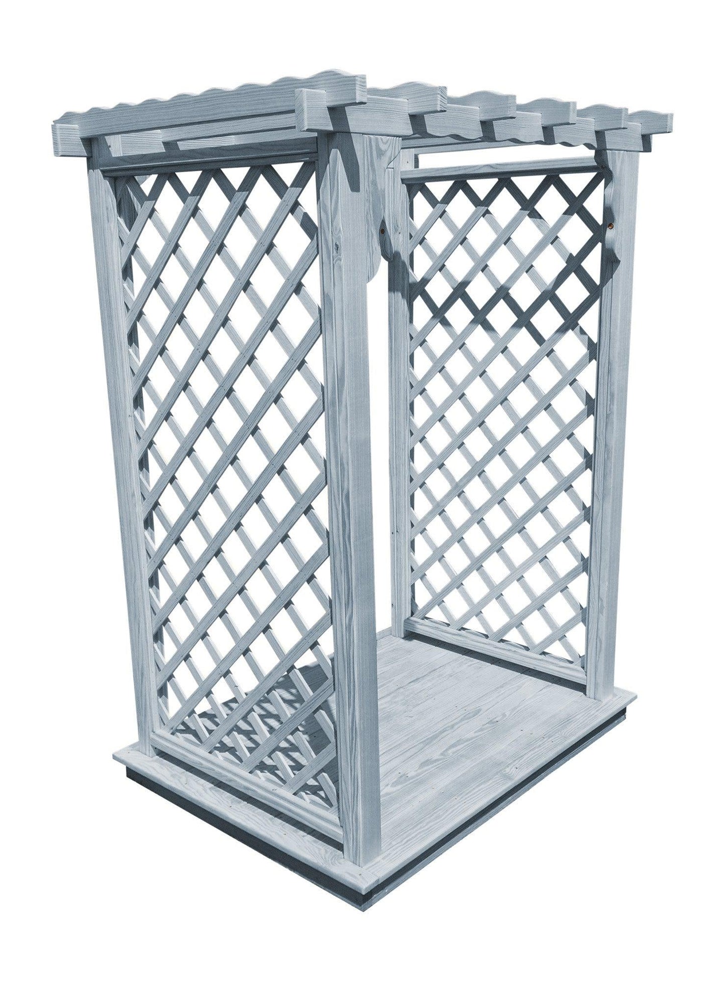 Backyard Crafts 4' Covington Pressure Treated Pine Arbor & Deck - LEAD TIME TO SHIP 10 BUSINESS DAYS