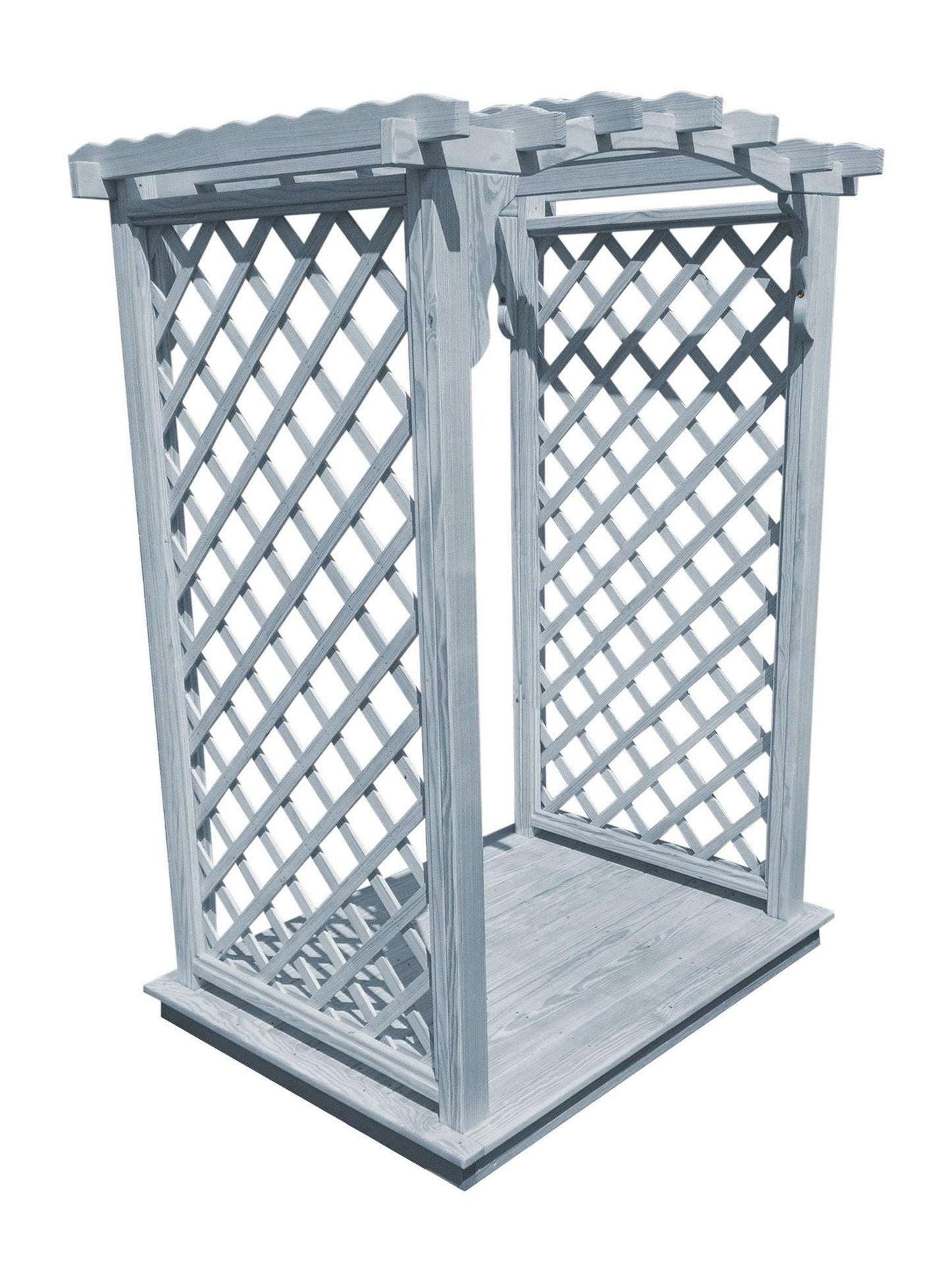 A&L FURNITURE CO. 5' Jamesport Pressure Treated Pine Arbor & Deck - LEAD TIME TO SHIP 10 BUSINESS DAYS
