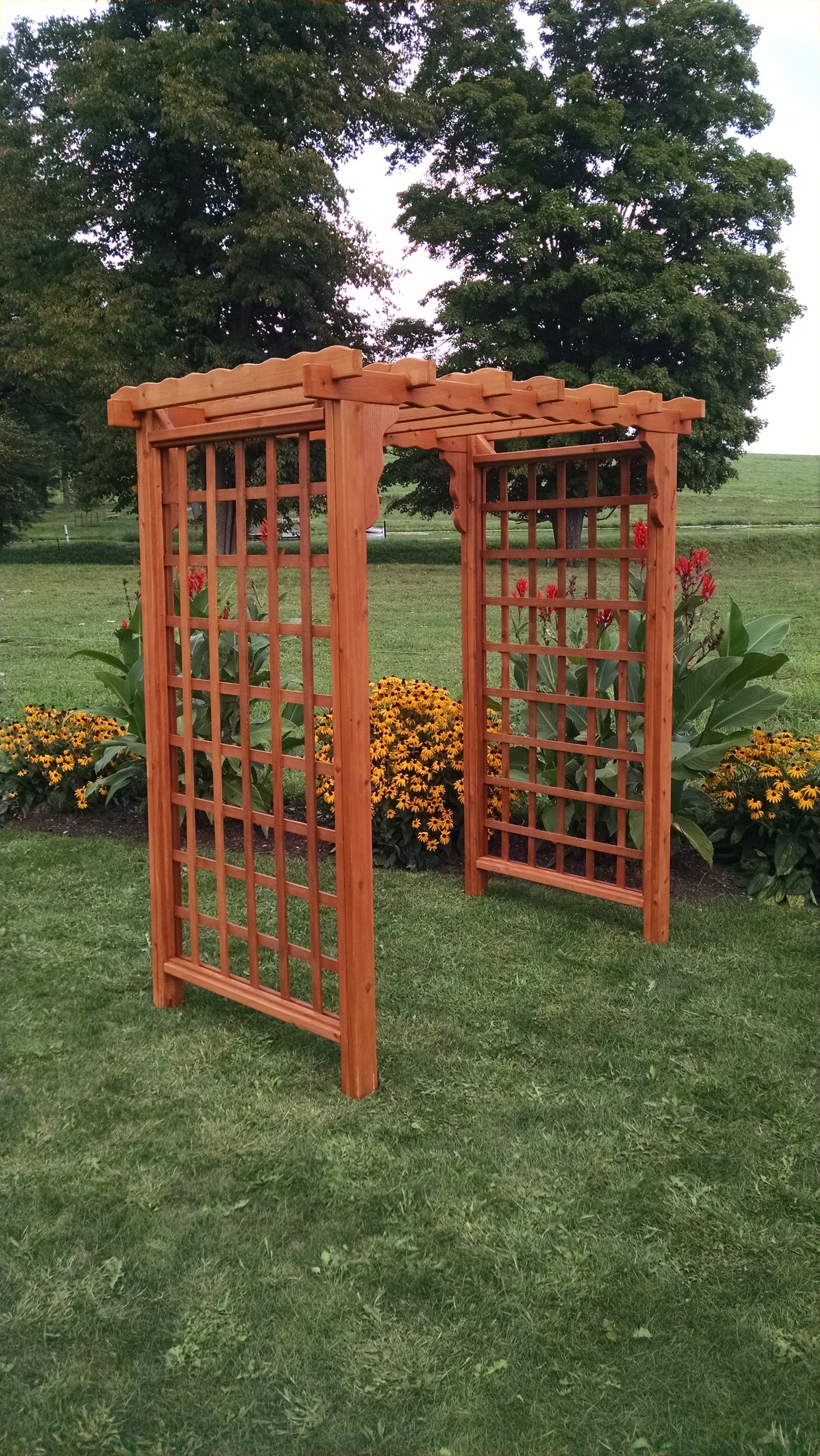 A&L Furniture Co. Western Red Cedar 4' Lexington Arbor - LEAD TIME TO SHIP 4 WEEKS OR LESS