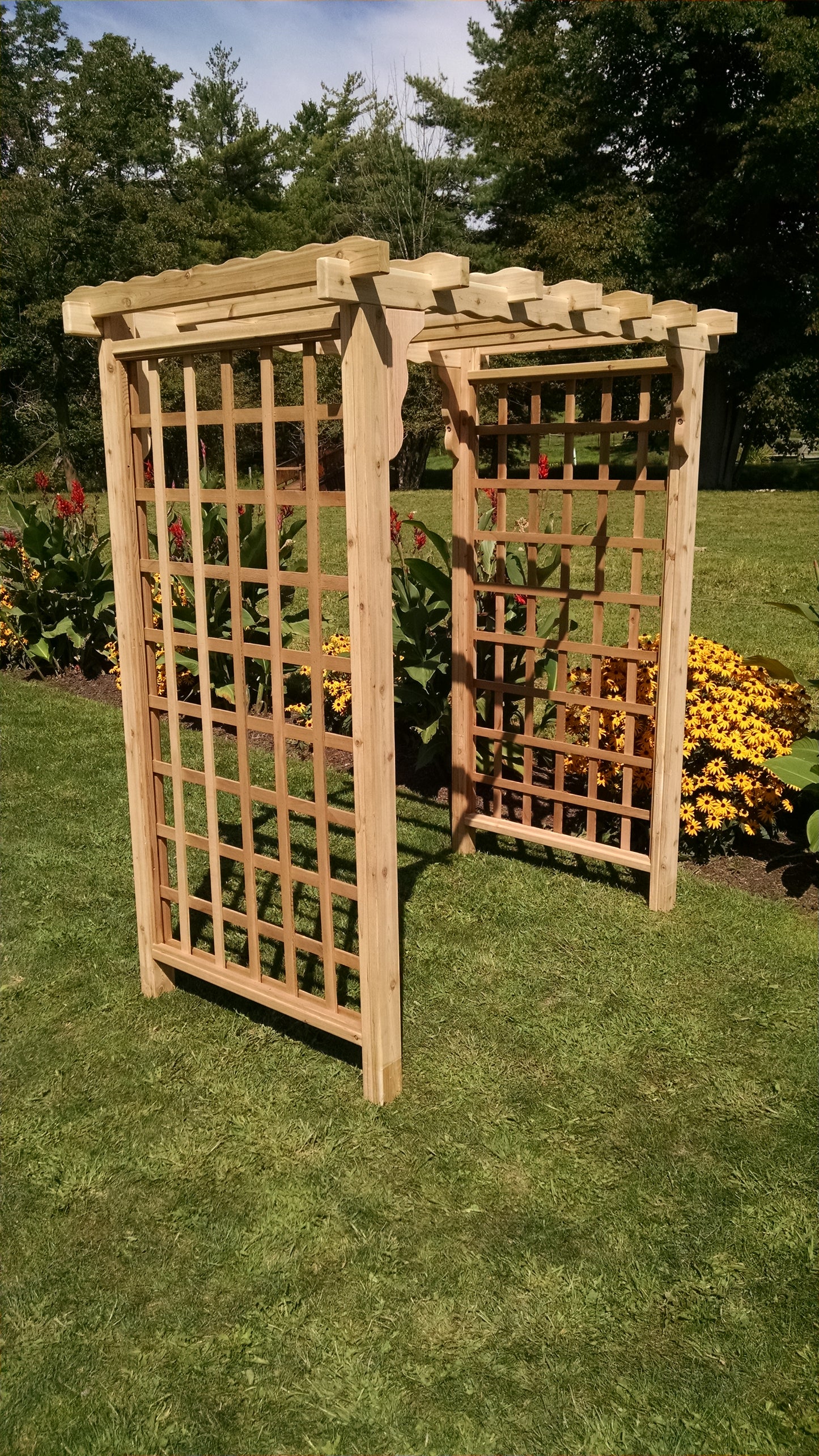 A&L Furniture Co. Western Red Cedar 4' Lexington Arbor - LEAD TIME TO SHIP 4 WEEKS OR LESS