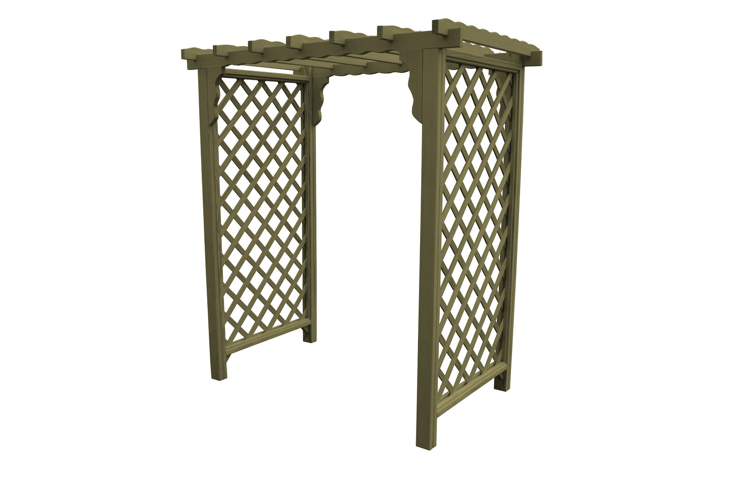 A&L FURNITURE CO. 6' Covington Pressure Treated Pine Arbor - LEAD TIME TO SHIP 10 BUSINESS DAYS