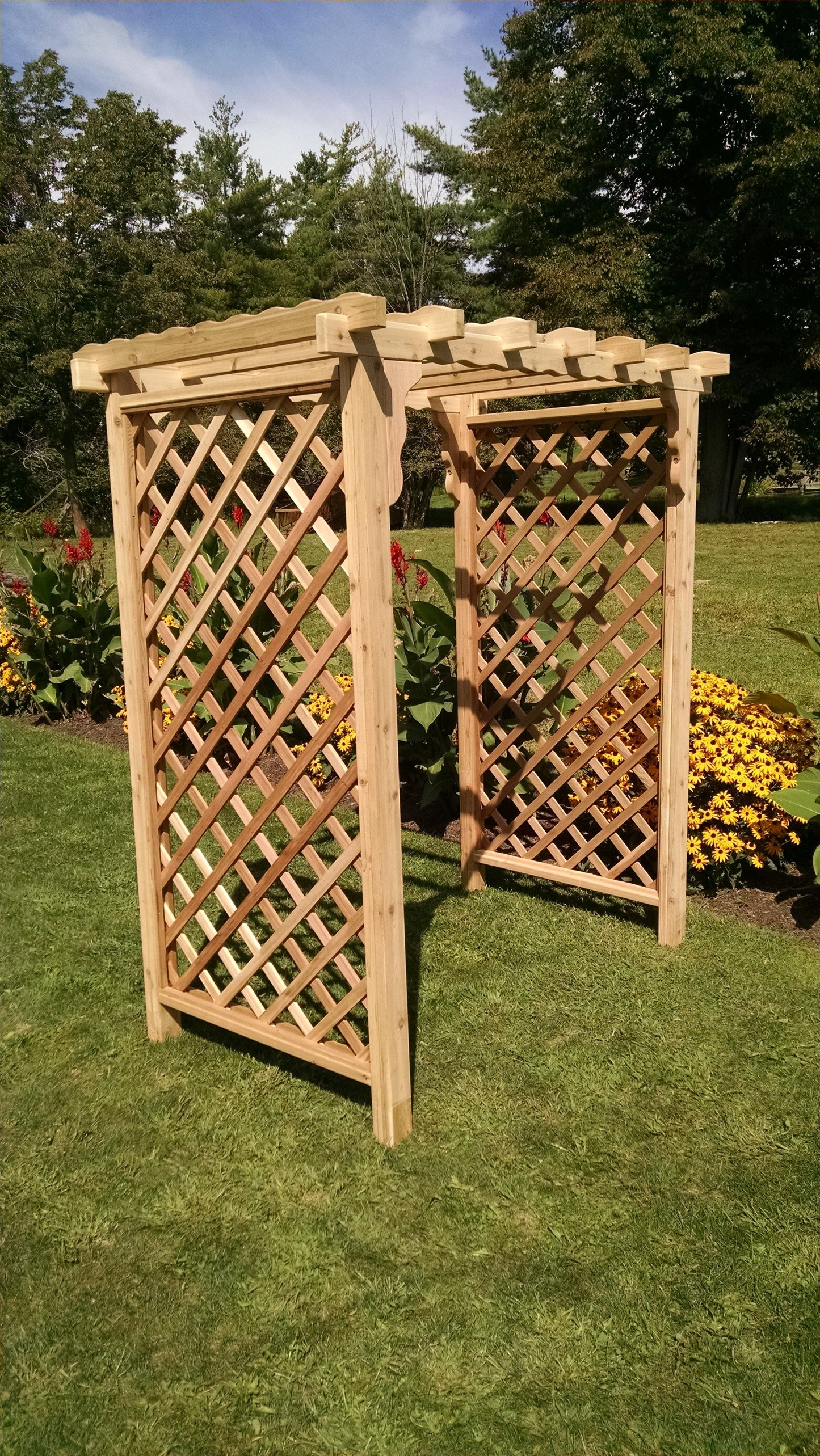 A&L Furniture Co. Western Red Cedar 6' Covington Arbor - LEAD TIME TO SHIP 4 WEEKS OR LESS