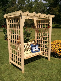 a&l 5ft lexington arbor & swing unfinished