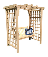 5' cambridge arbor and swing unfinished
