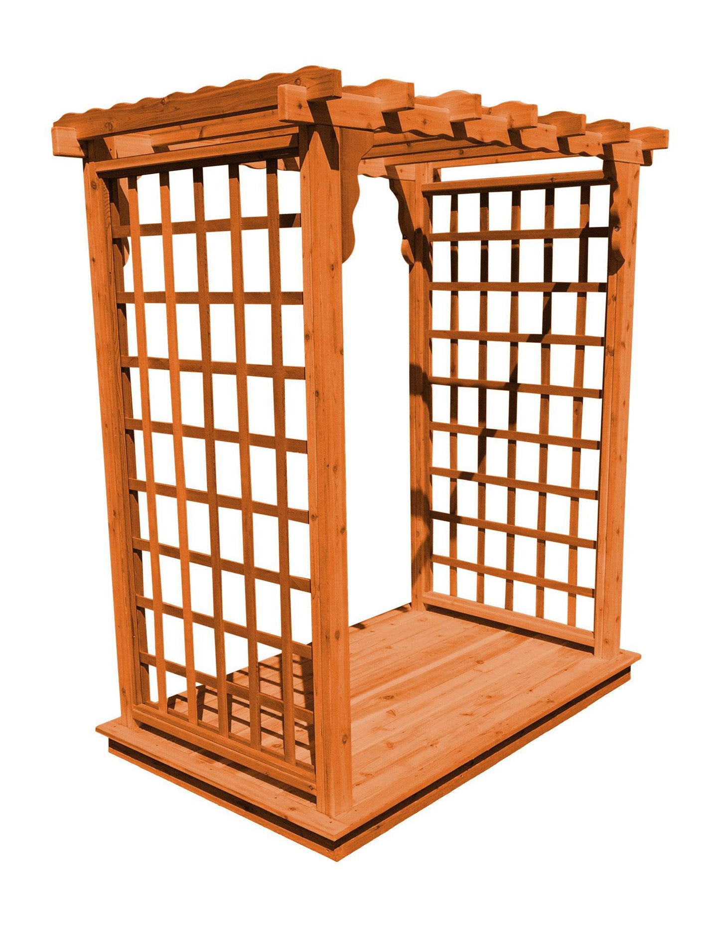 A&L Furniture Co. Western Red Cedar 5' Lexington Arbor & Deck - LEAD TIME TO SHIP 2 WEEKS