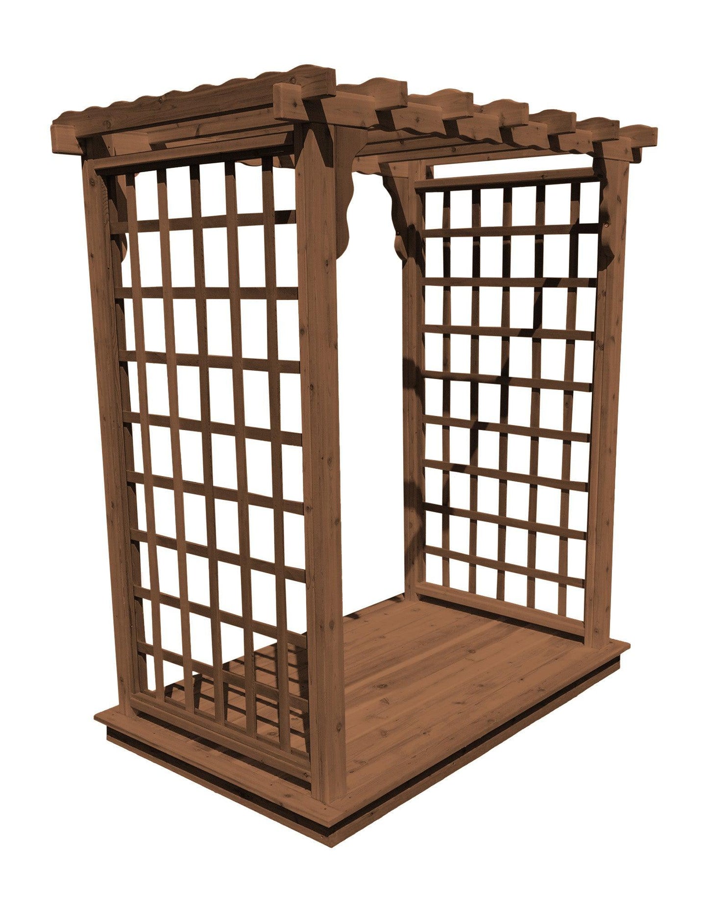 A&L Furniture Co. Western Red Cedar 5' Lexington Arbor & Deck - LEAD TIME TO SHIP 2 WEEKS