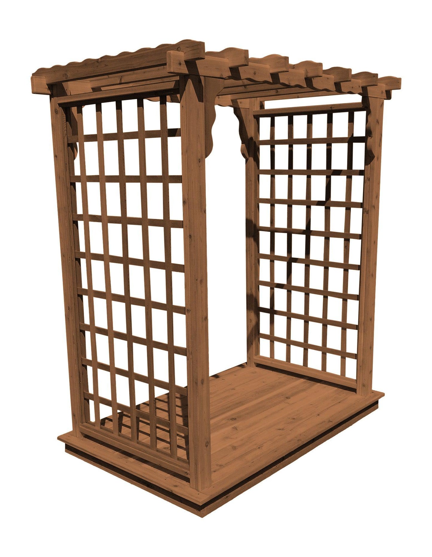 A&L Furniture Co. Western Red Cedar 5' Lexington Arbor & Deck - LEAD TIME TO SHIP 2 WEEKS