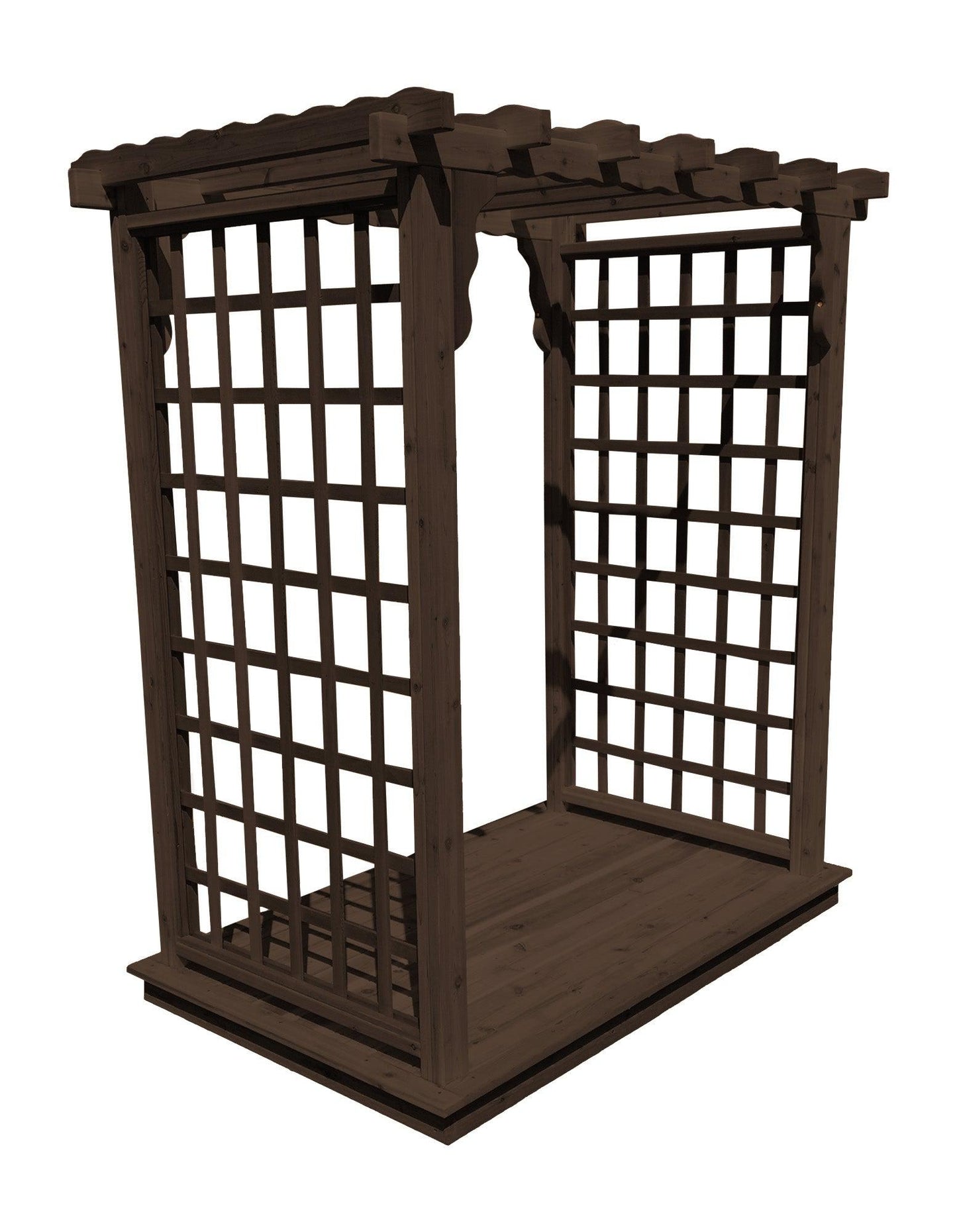 A&L Furniture Co. Western Red Cedar 5' Lexington Arbor & Deck - LEAD TIME TO SHIP 2 WEEKS