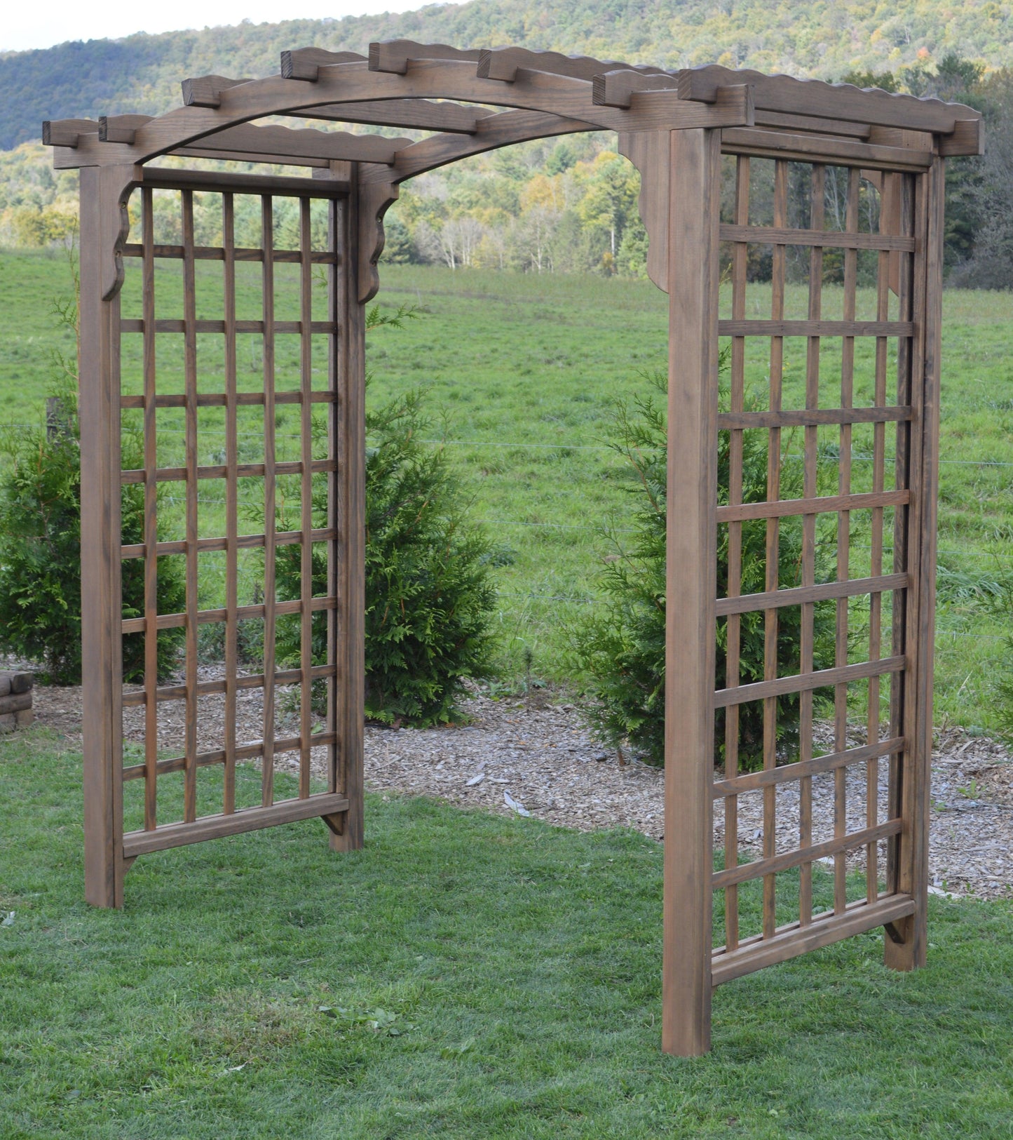 A&L FURNITURE CO. 5' Cambridge Pressure Treated Pine Arbor - LEAD TIME TO SHIP 10 BUSINESS DAYS