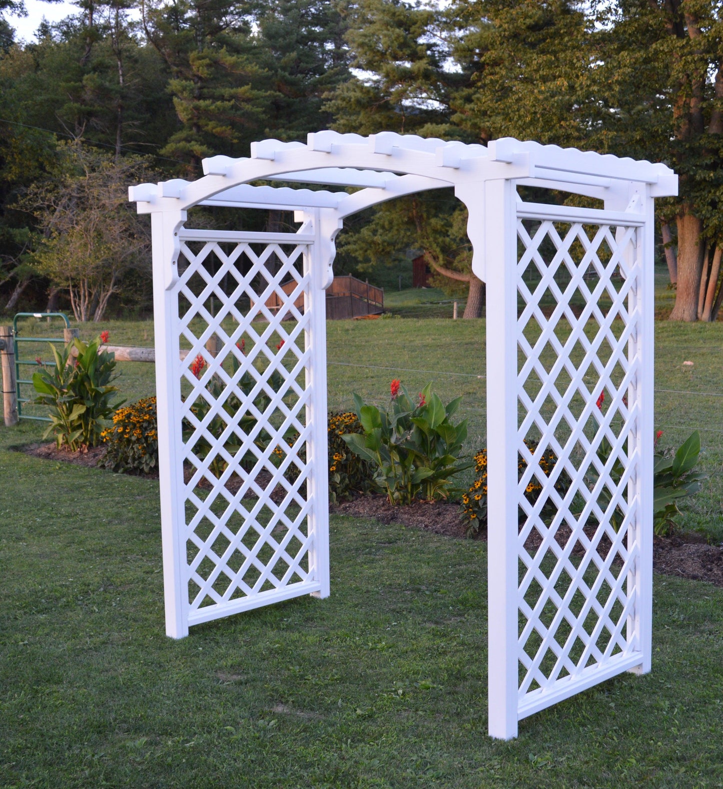 A&L FURNITURE CO. 6' Jamesport Pressure Treated Pine Arbor - LEAD TIME TO SHIP 10 BUSINESS DAYS