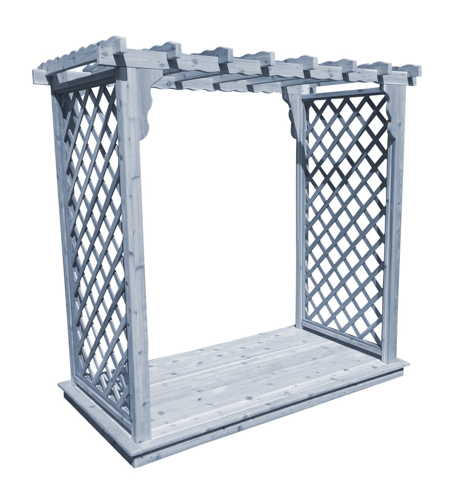 A&L Furniture Co. Western Red Cedar 5' Covington Arbor & Deck - LEAD TIME TO SHIP 4 WEEKS OR LESS