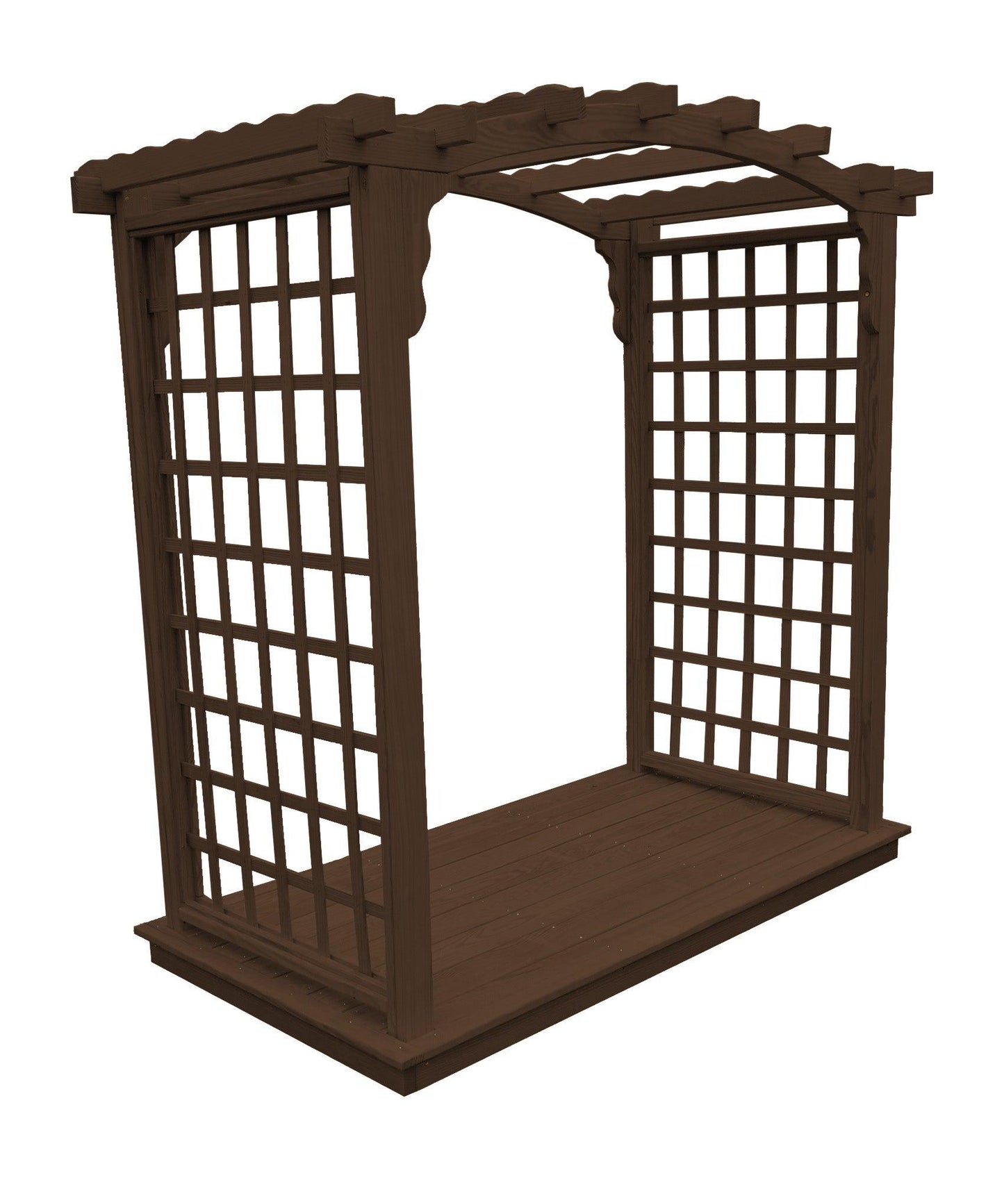 A&L FURNITURE CO. 5' Cambridge Pressure Treated Pine Arbor & Deck - LEAD TIME TO SHIP 10 BUSINESS DAYS