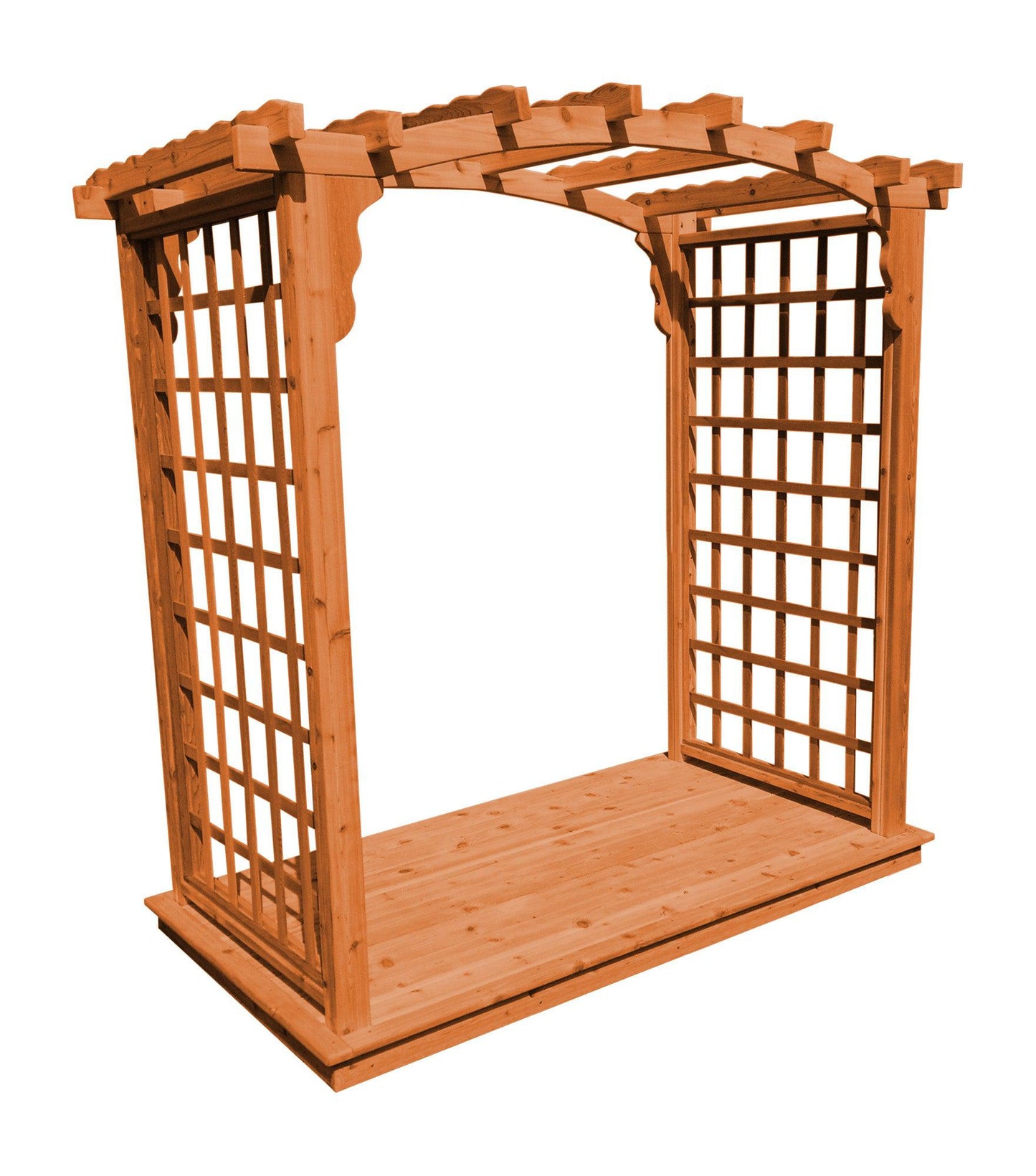 A&L Furniture Co. Western Red Cedar 6' Cambridge Arbor & Deck - LEAD TIME TO SHIP 2 WEEKS