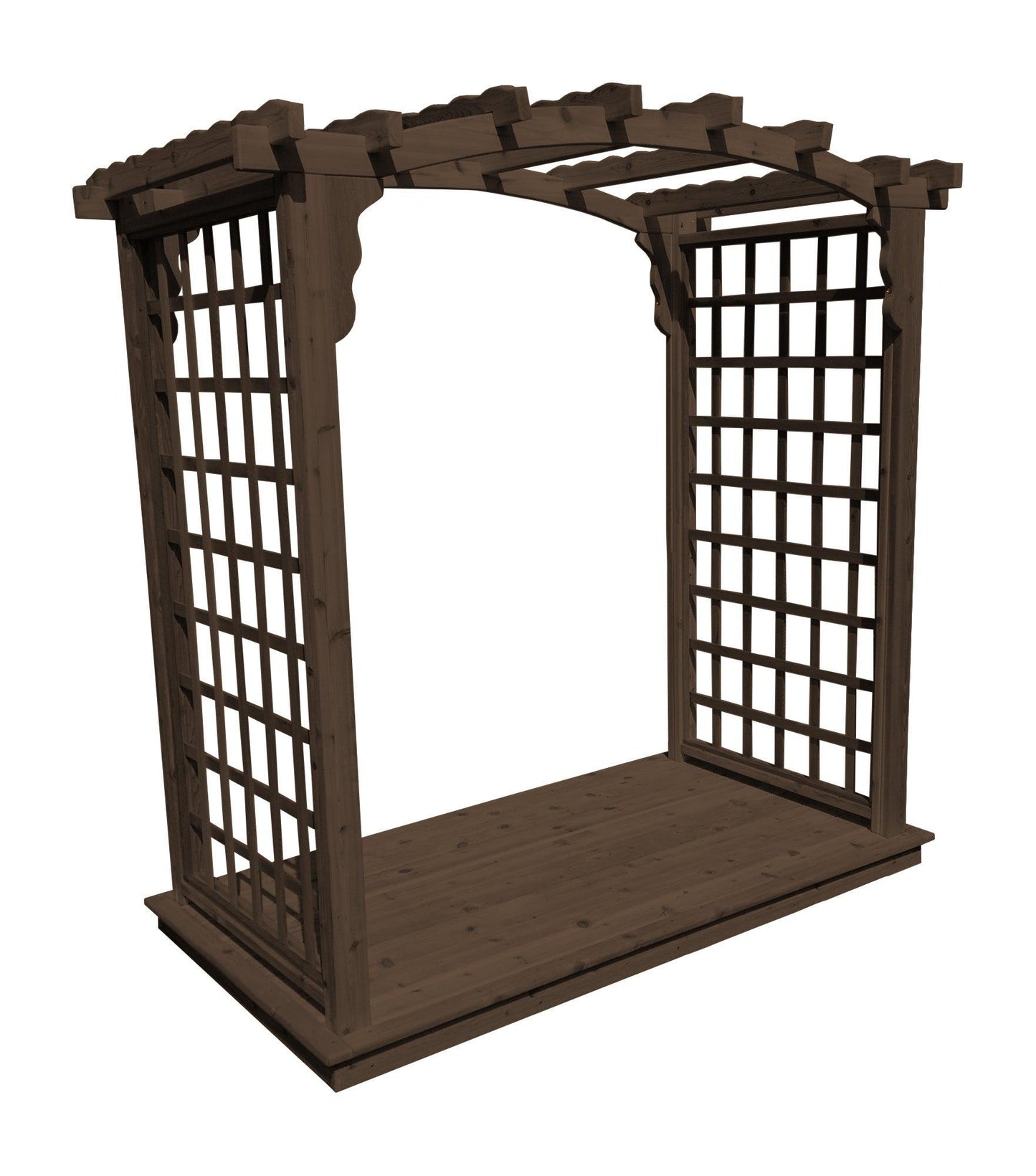 A&L Furniture Co. Western Red Cedar 6' Cambridge Arbor & Deck - LEAD TIME TO SHIP 4 WEEKS OR LESS