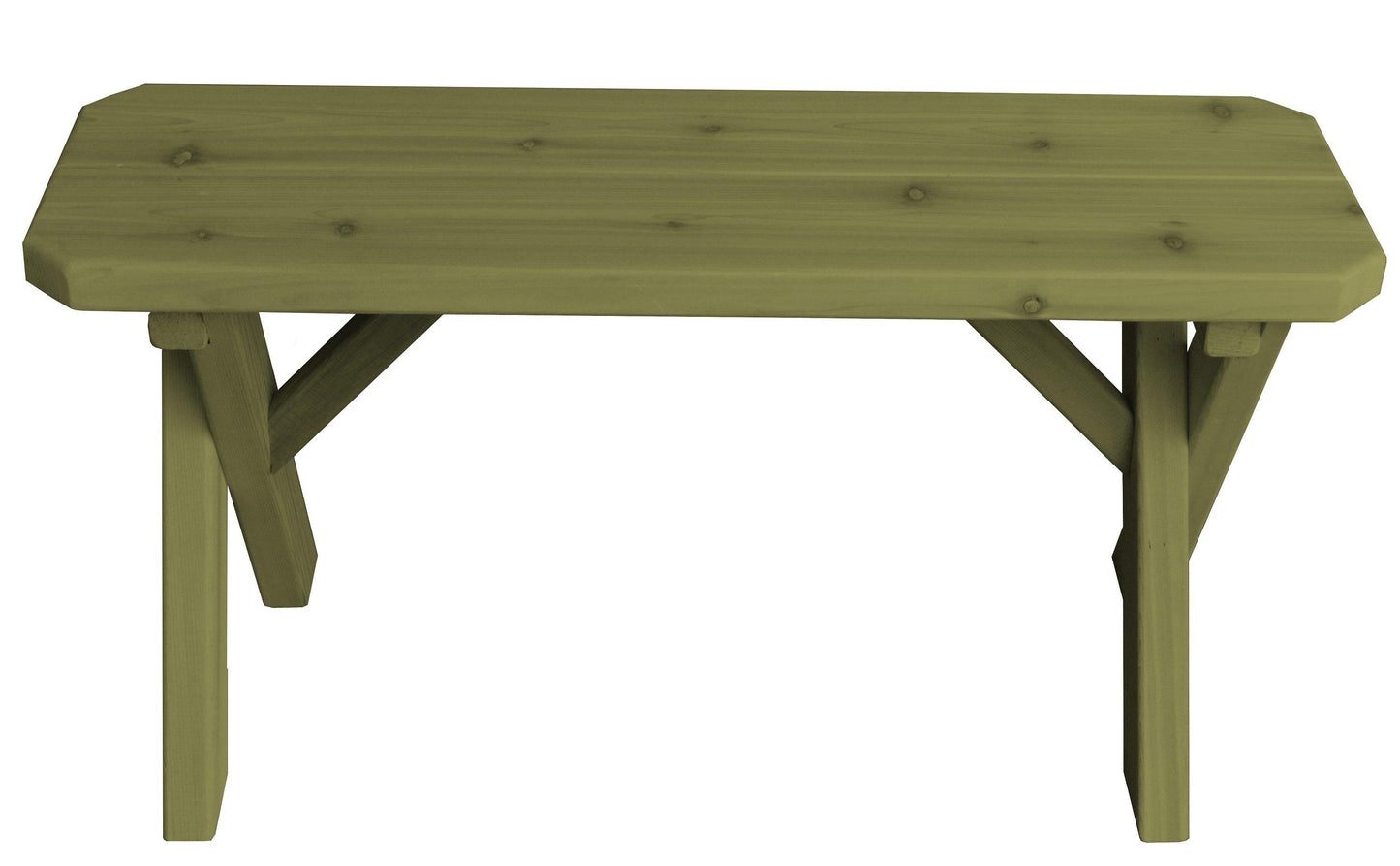 A&L FURNITURE CO. Western Red Cedar 33" Crossleg Bench Only - LEAD TIME TO SHIP 4 WEEKS OR LESS