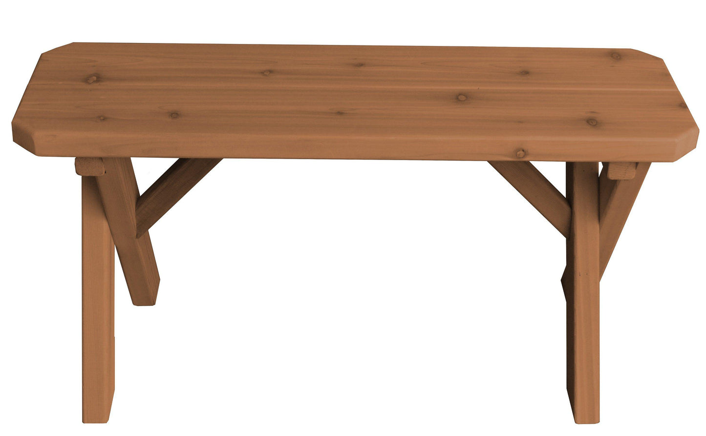 A&L FURNITURE CO. Western Red Cedar 33" Crossleg Bench Only - LEAD TIME TO SHIP 4 WEEKS OR LESS