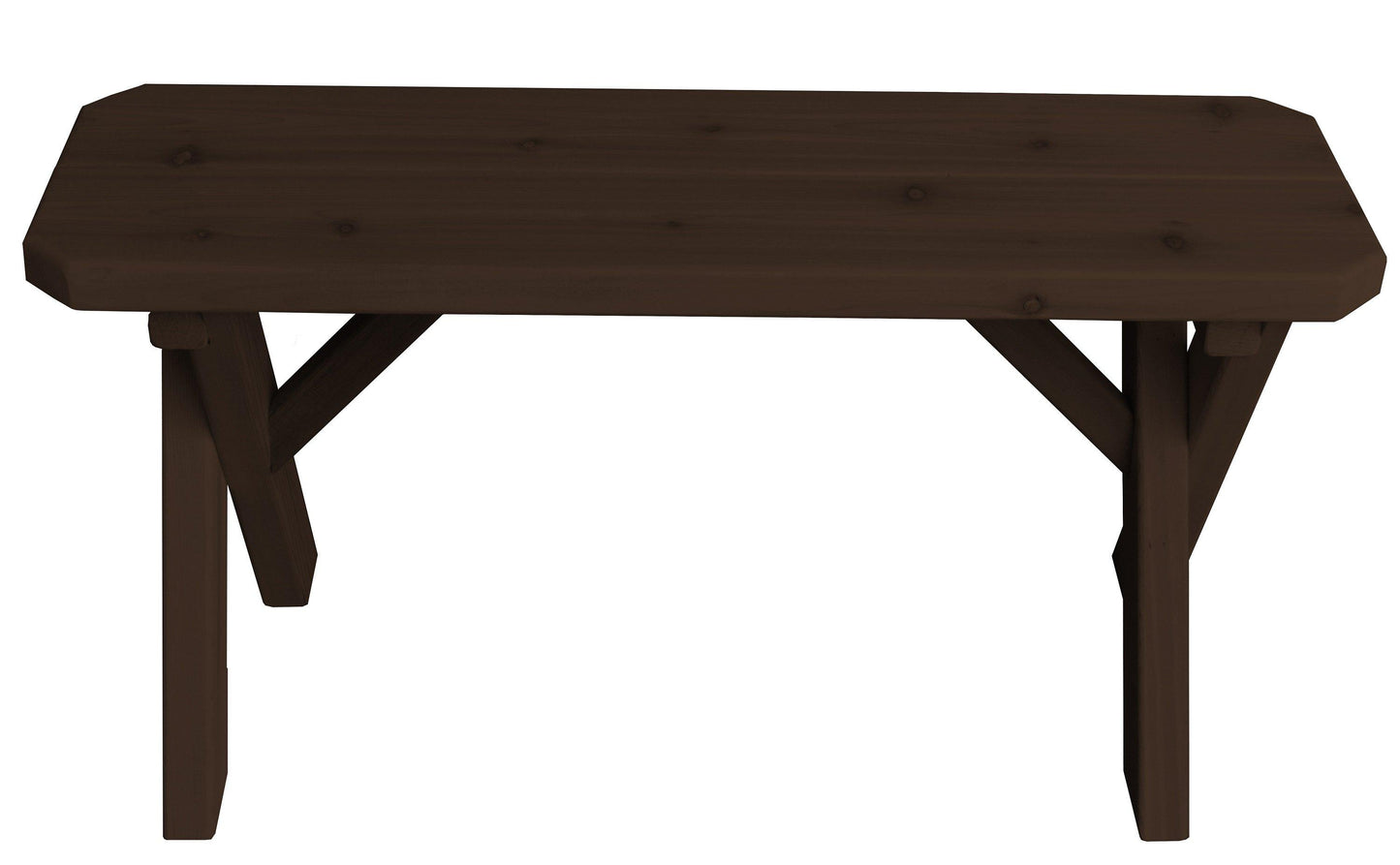 A&L FURNITURE CO. Western Red Cedar 33" Crossleg Bench Only - LEAD TIME TO SHIP 4 WEEKS OR LESS