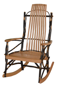 a&l amish bentwood hickory rocker natural finish