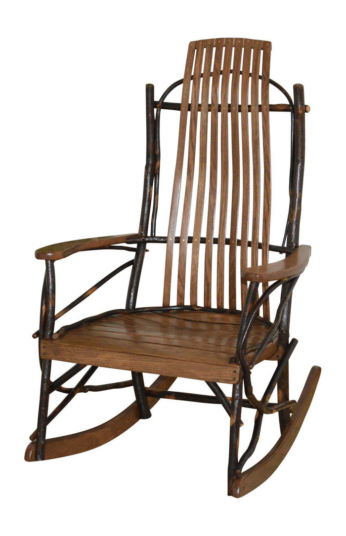 a&l amish bentwood hickory rocker walnut finish