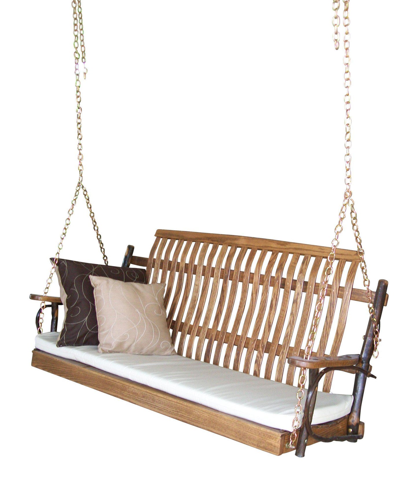 A&L Furniture Co. Amish Bentwood 5' Hickory Porch Swing - LEAD TIME TO SHIP 10 BUSINESS DAYS