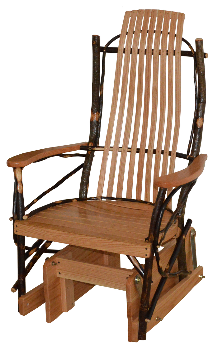 a&l amish hickory glider rocker natural hickory