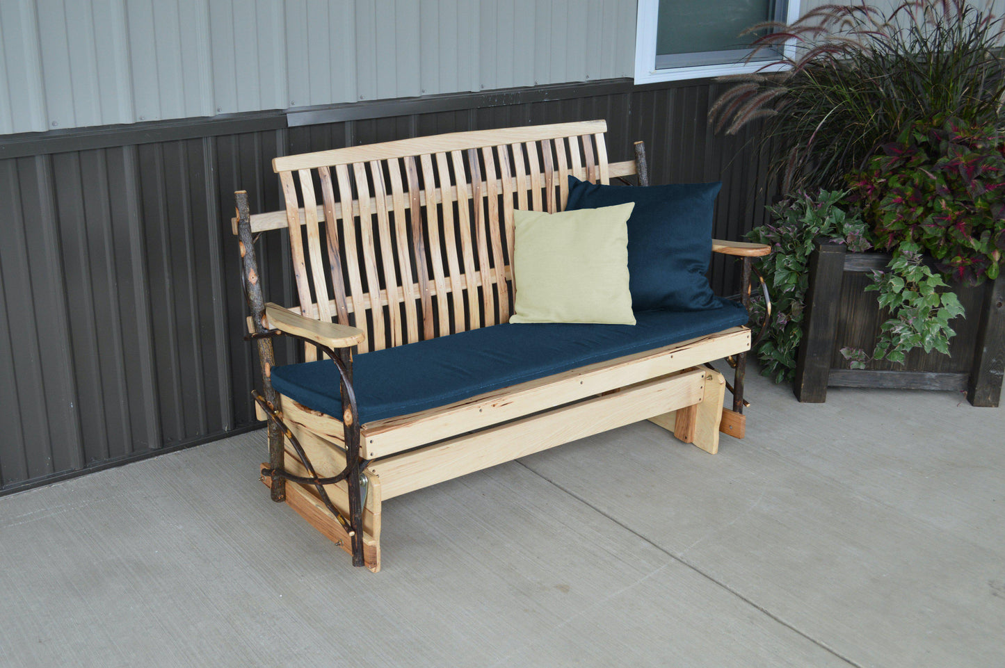 A&L Furniture Co. Amish Bentwood 5' Hickory Porch Glider - LEAD TIME TO SHIP 10 BUSINESS DAYS