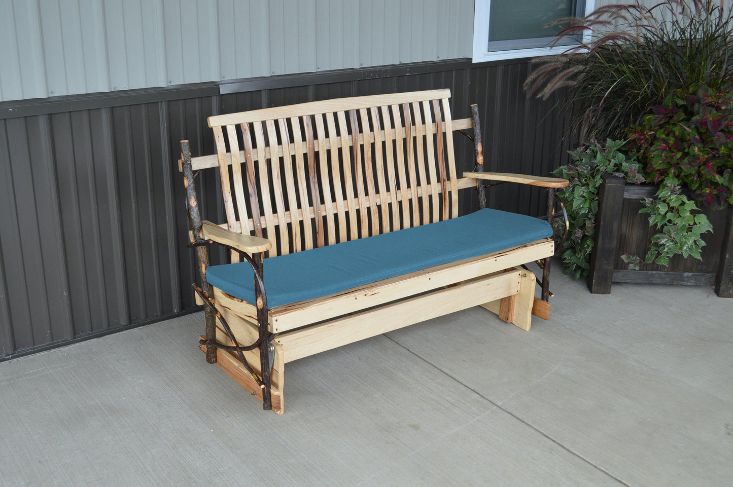 A&L Furniture Co. Amish Bentwood 5' Hickory Porch Glider - LEAD TIME TO SHIP 10 BUSINESS DAYS