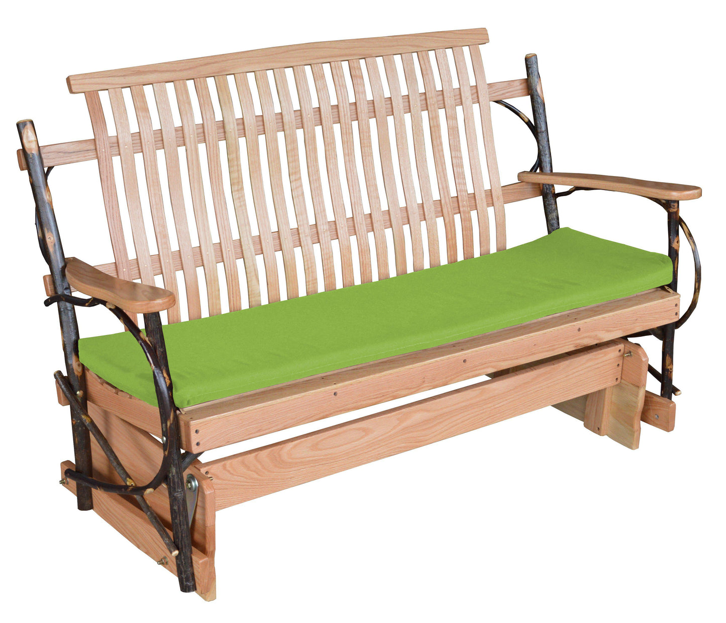 A&L Furniture Co. Amish Bentwood 5' Hickory Porch Glider - LEAD TIME TO SHIP 10 BUSINESS DAYS