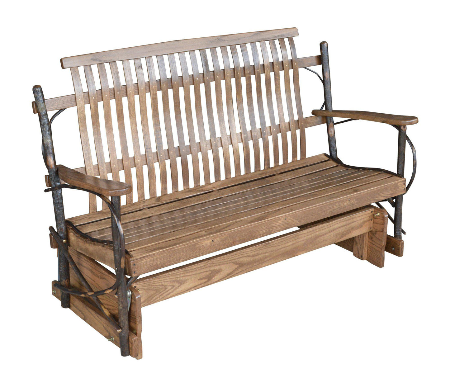 A&L Furniture Co. Amish Bentwood 5' Hickory Porch Glider - LEAD TIME TO SHIP 10 BUSINESS DAYS