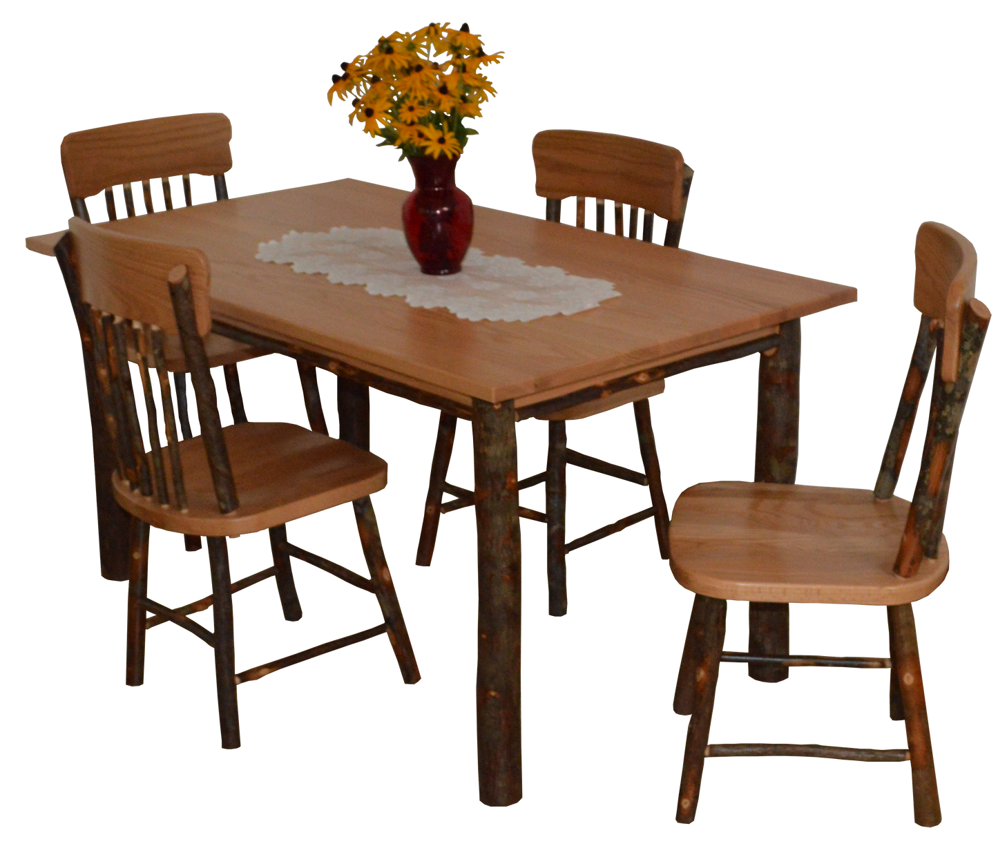 A&L Furniture Co. Hickory 5 Piece Farm Table Dining Set - LEAD TIME TO SHIP 10 BUSINESS DAYS