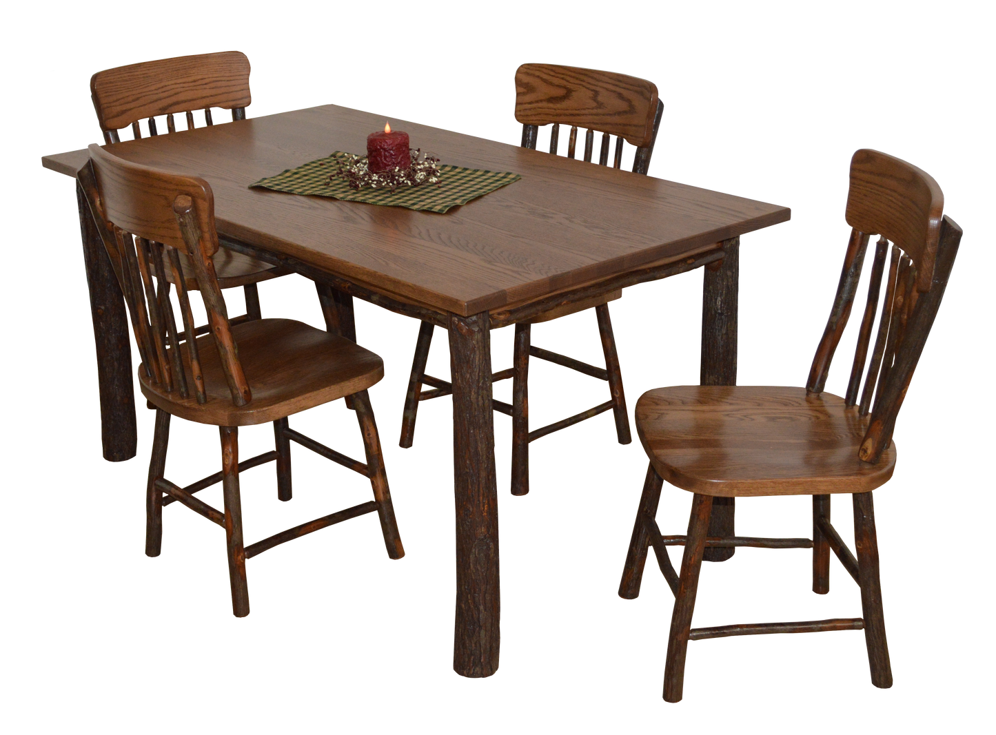 A&L Furniture Co. Hickory 5 Piece Farm Table Dining Set - LEAD TIME TO SHIP 10 BUSINESS DAYS