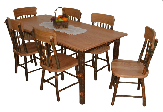 A&L Furniture Co. Hickory 7 Piece Farm Table Dining Set - LEAD TIME TO SHIP 10 BUSINESS DAYS