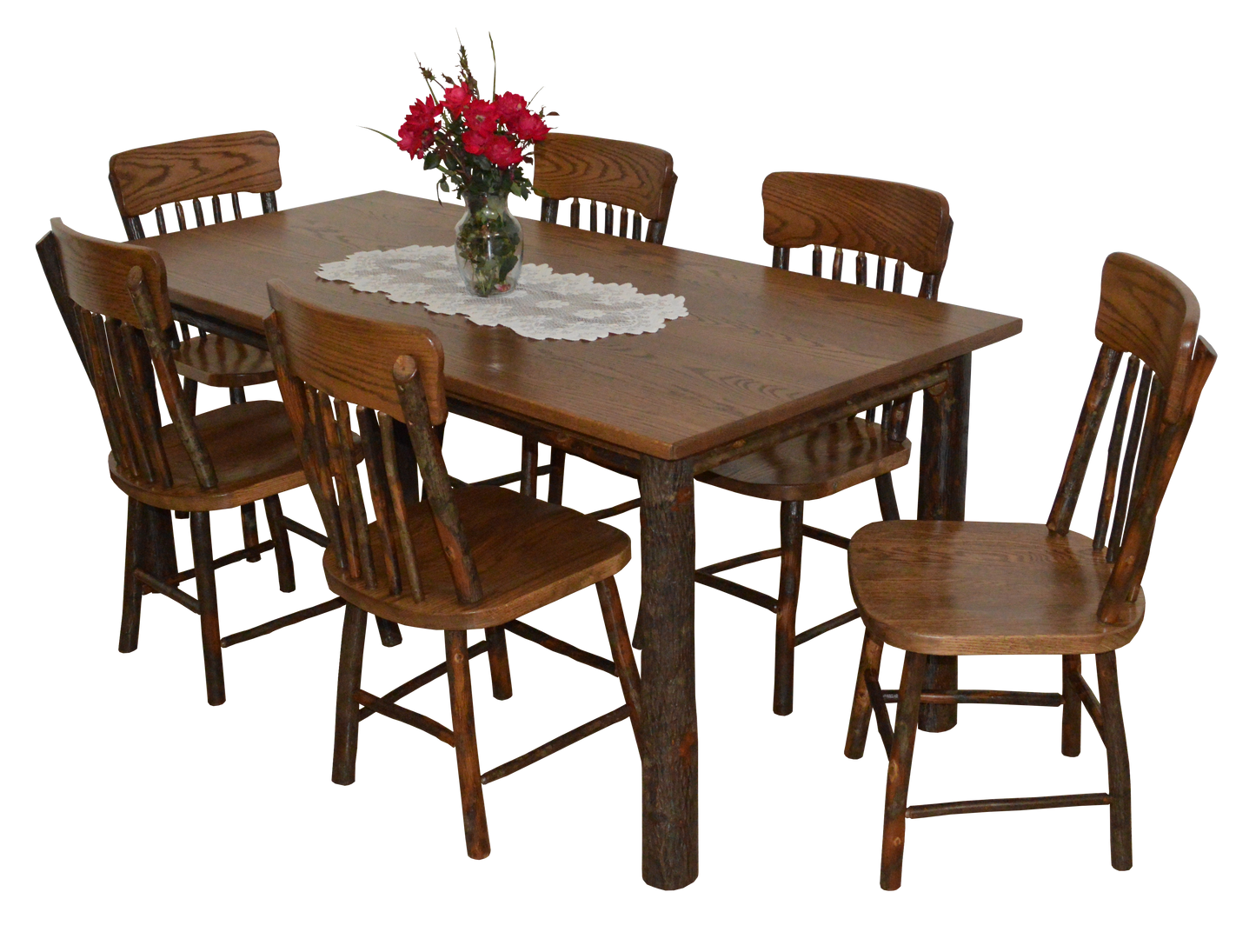 A&L Furniture Co. Hickory 7 Piece Farm Table Dining Set - LEAD TIME TO SHIP 10 BUSINESS DAYS