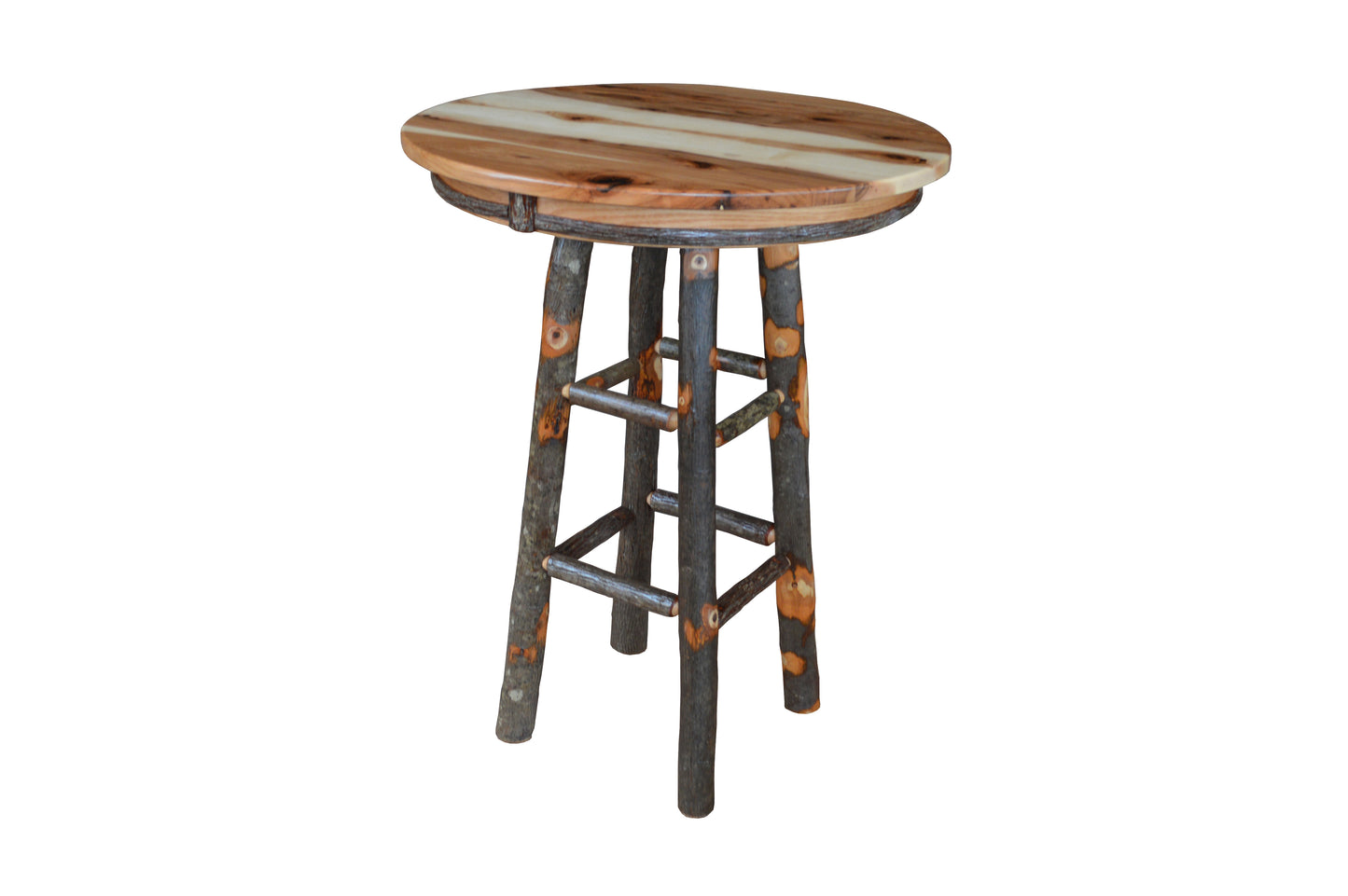 A&L Furniture Co. 33" Round Hickory Bar Table - LEAD TIME TO SHIP 10 BUSINESS DAYS