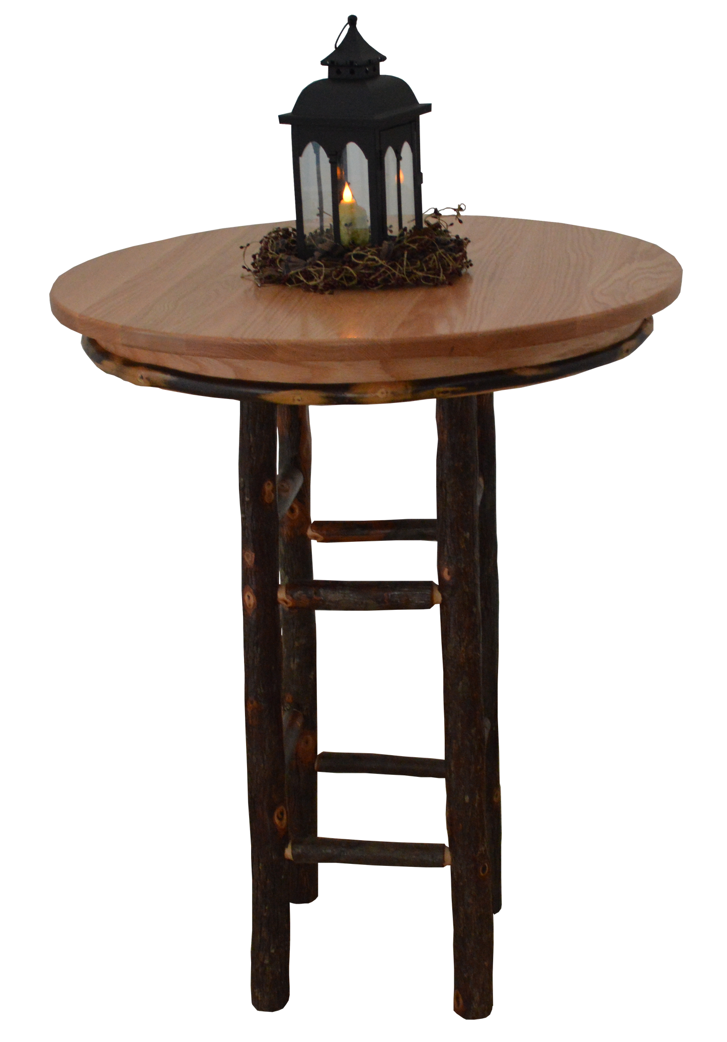 A&L Furniture Co. 33" Round Hickory Bar Table - LEAD TIME TO SHIP 10 BUSINESS DAYS