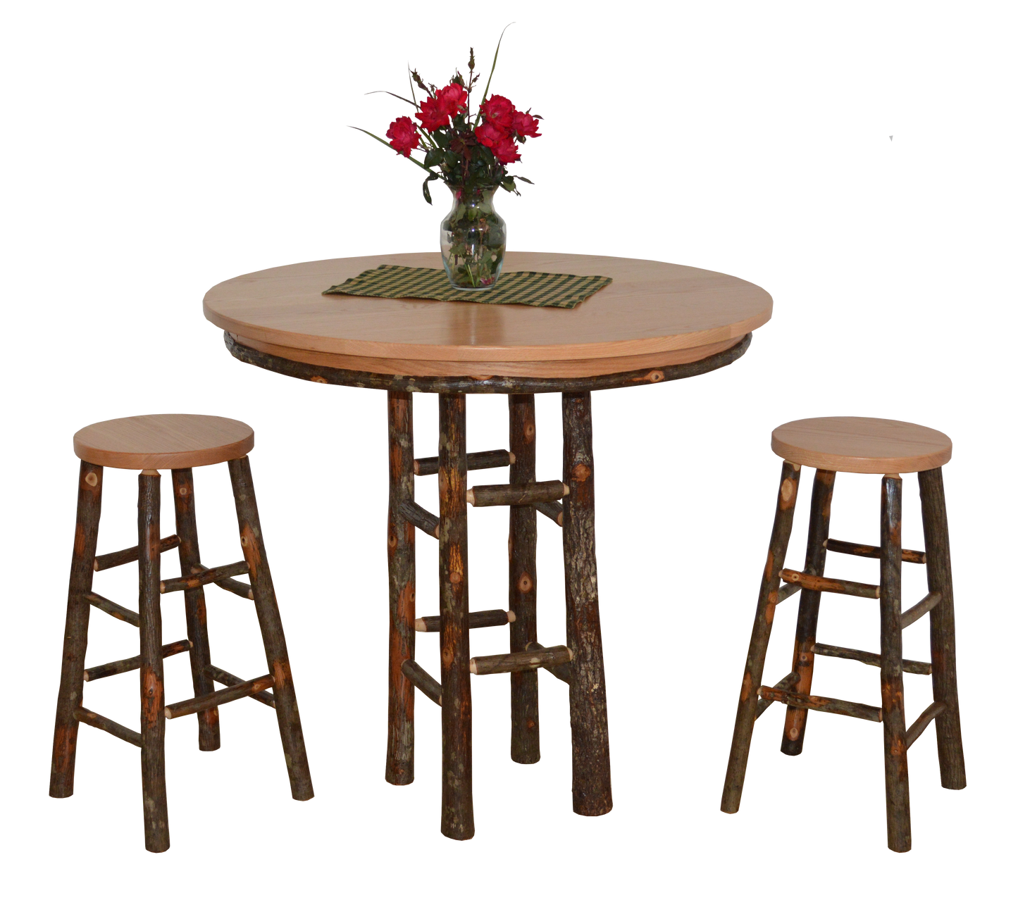 A&L Furniture Co. 42" Round Hickory Bar Table - LEAD TIME TO SHIP 4 WEEKS OR LESS